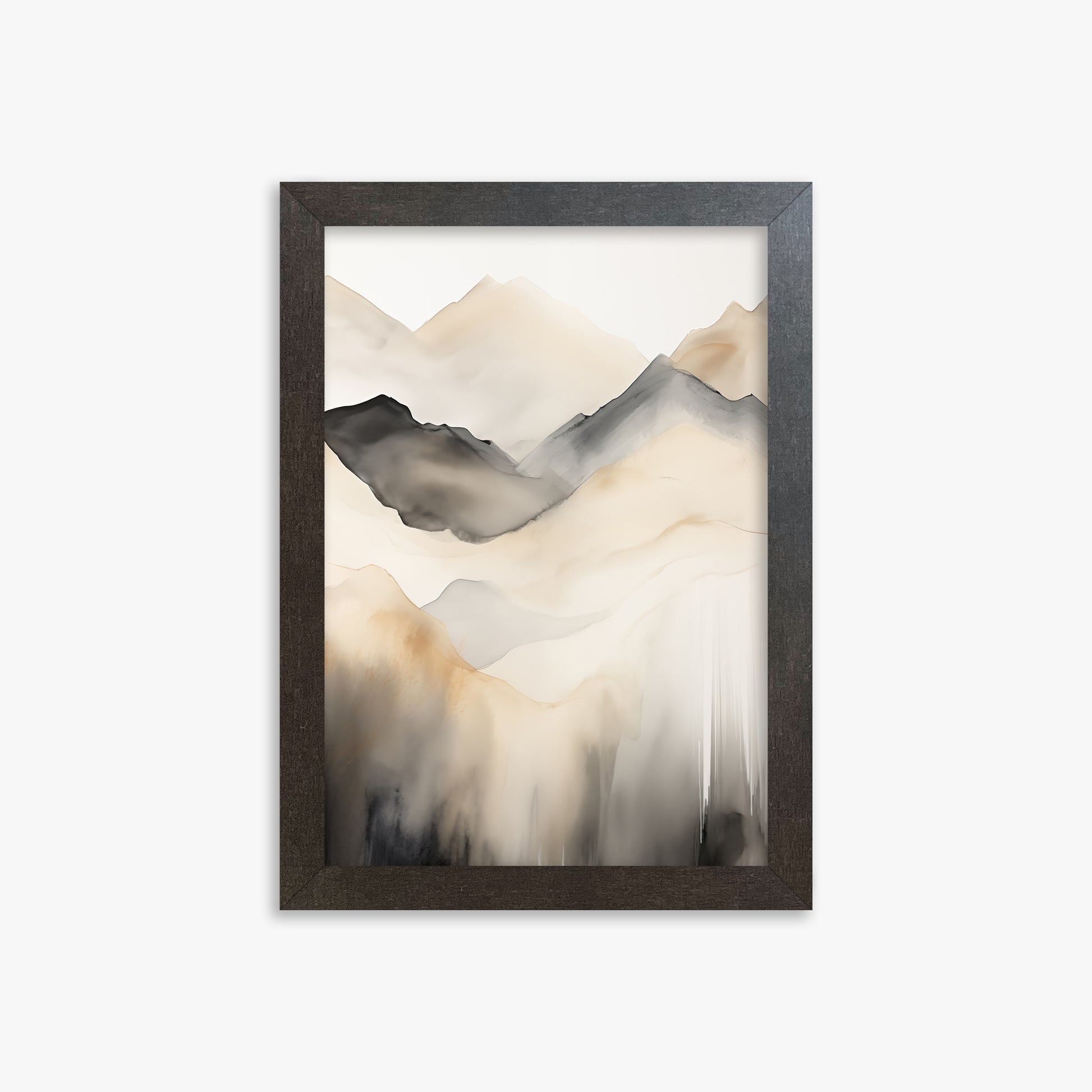 Veiled Cliffs, 21x30cm Framed Poster With Espresso Frame