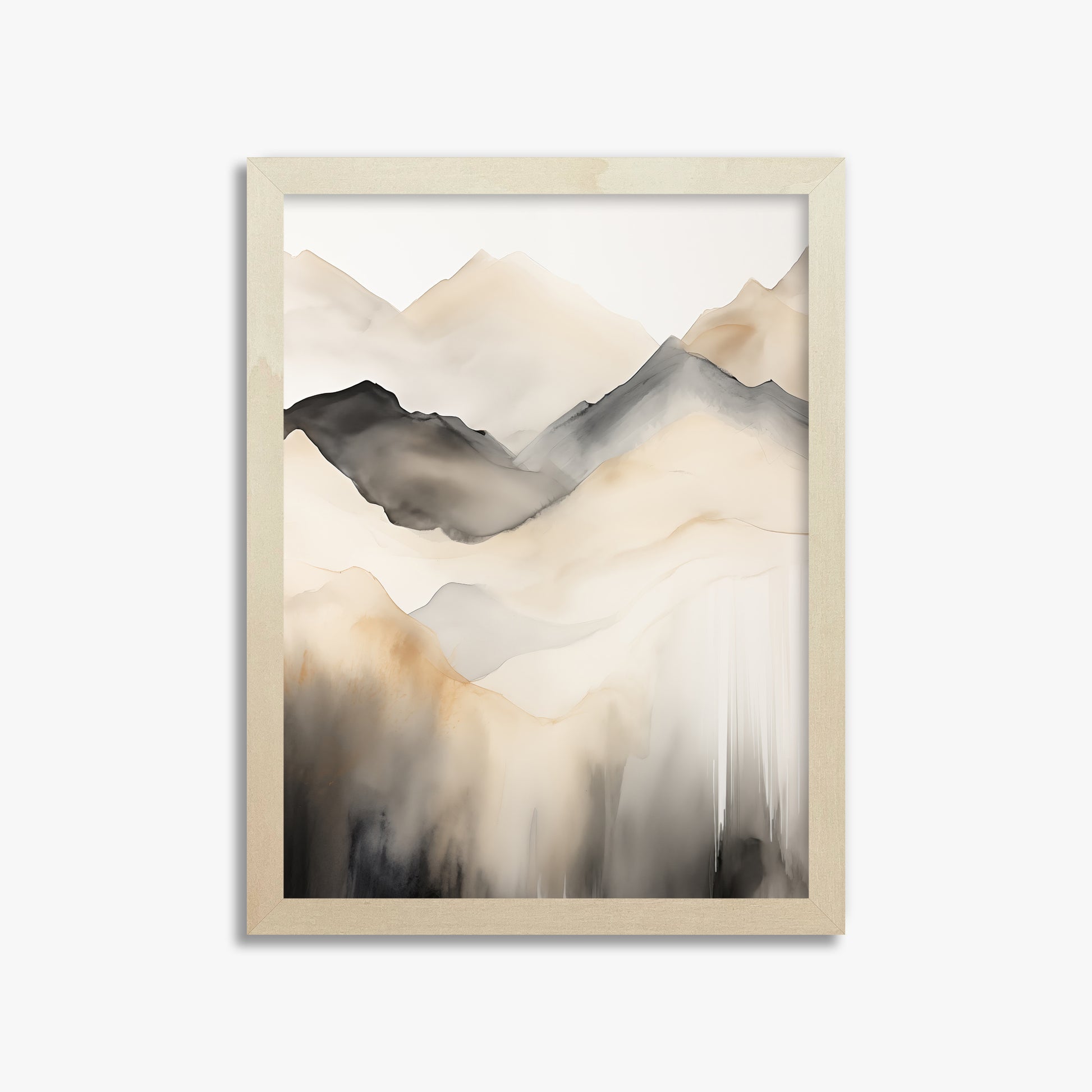 Veiled Cliffs, 30x40cm Framed Poster With Lime Wood Frame