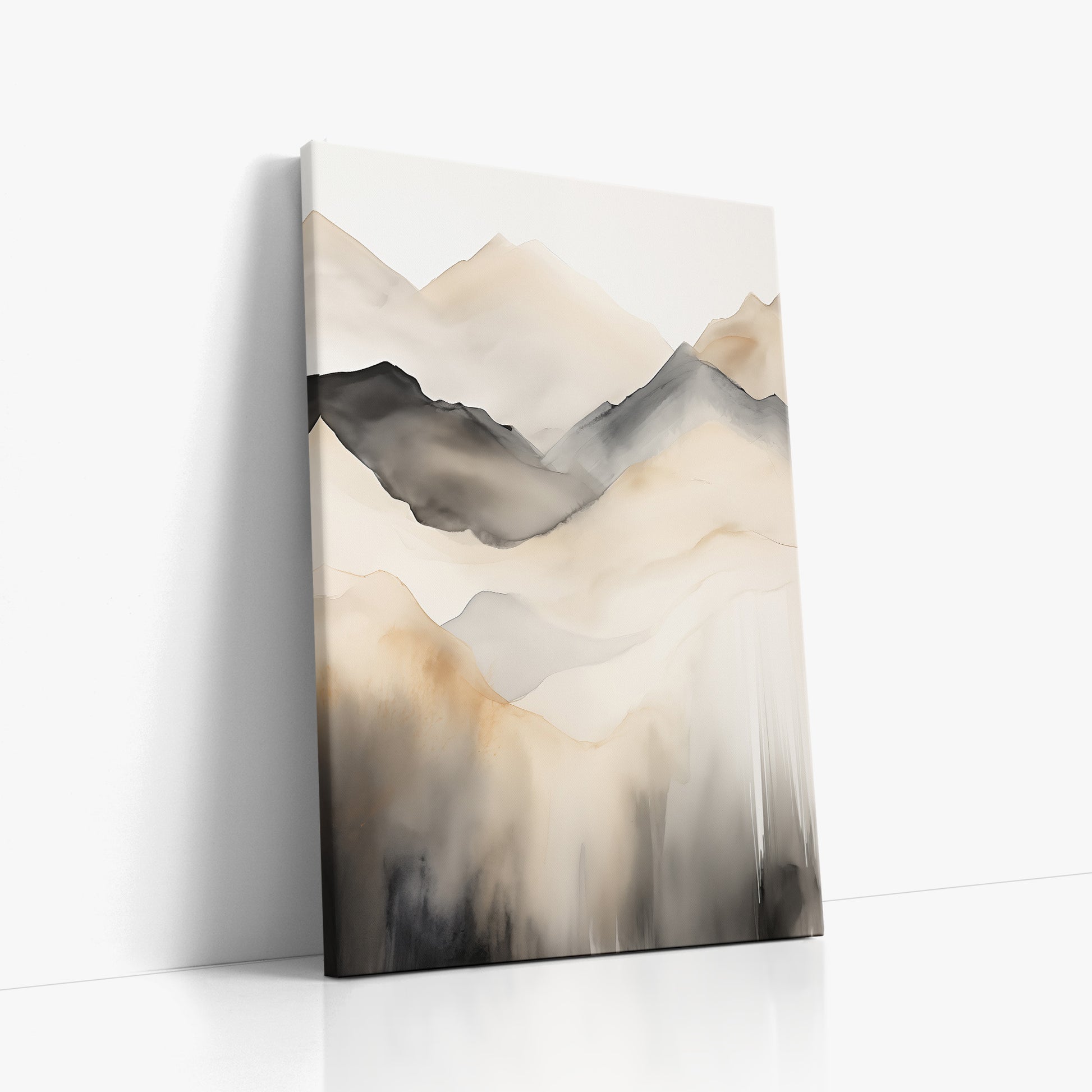 Veiled Cliffs, 60x90cm Satin Canvas Poster Left Angle