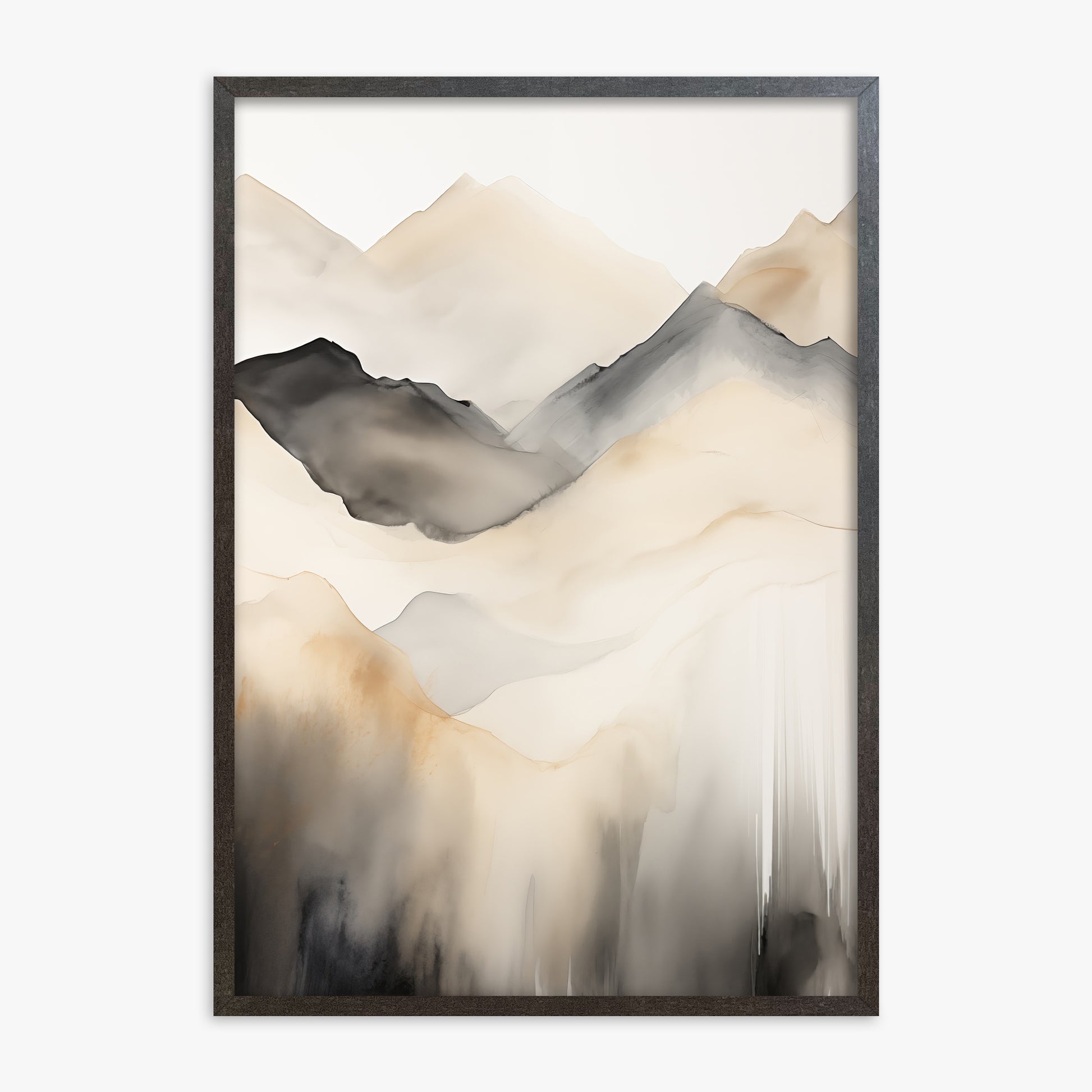 Veiled Cliffs, 70x100cm Framed Poster With Espresso Frame