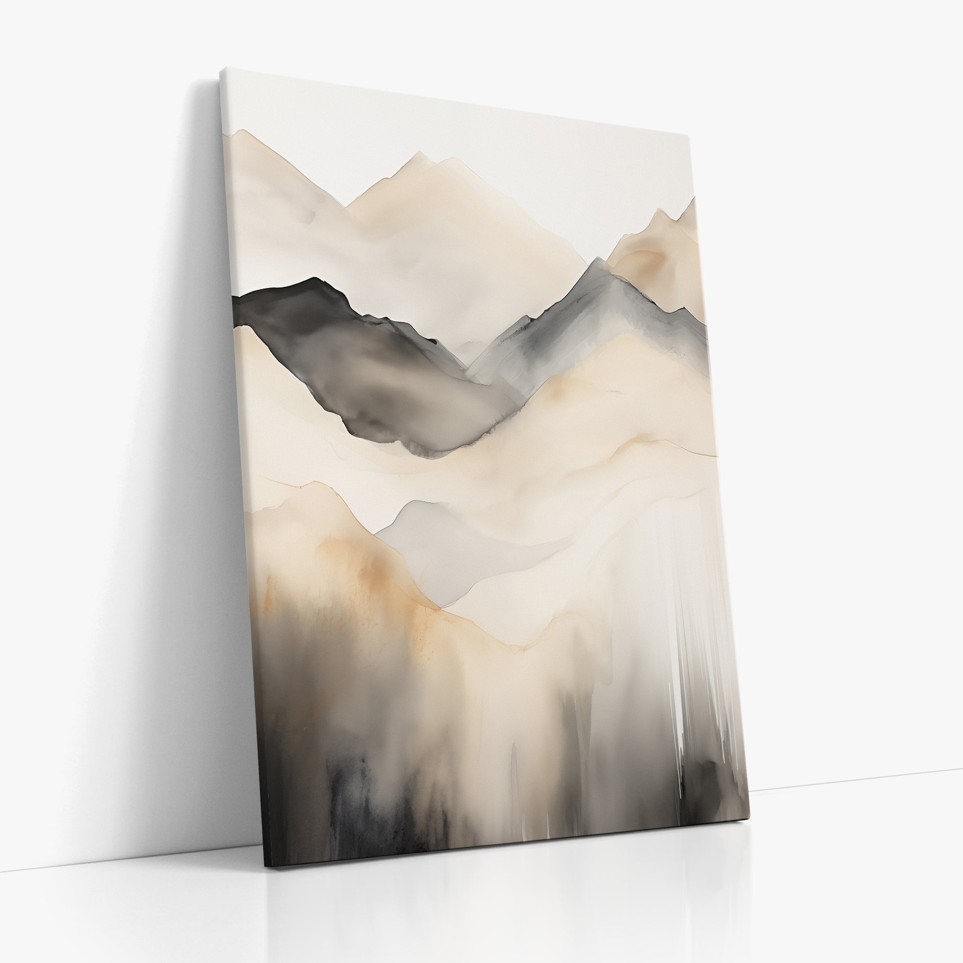 Veiled Cliffs, 70x100cm Satin Canvas Poster Left Angle