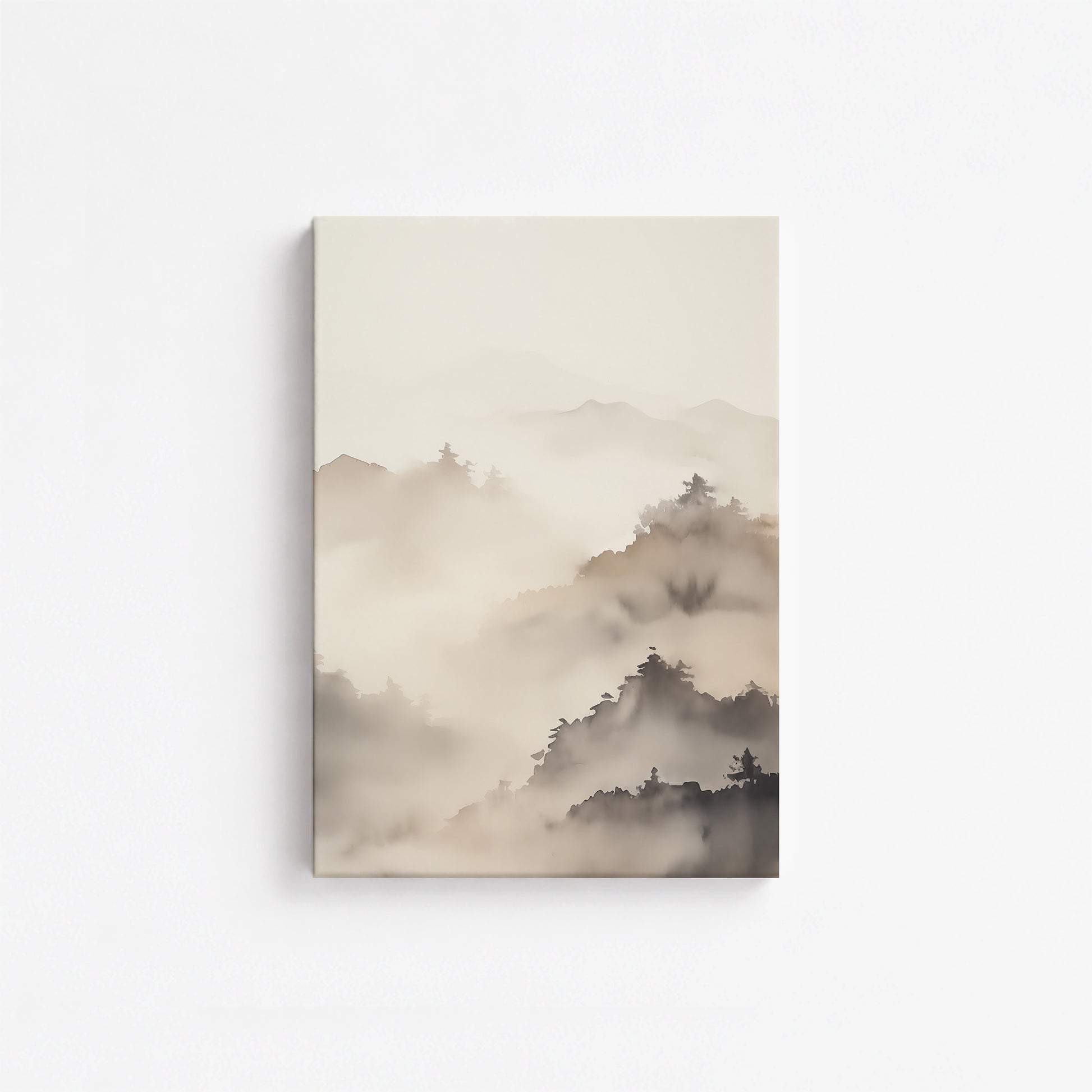 Foggy Ridge Panorama, 21x30cm Satin Canvas Poster