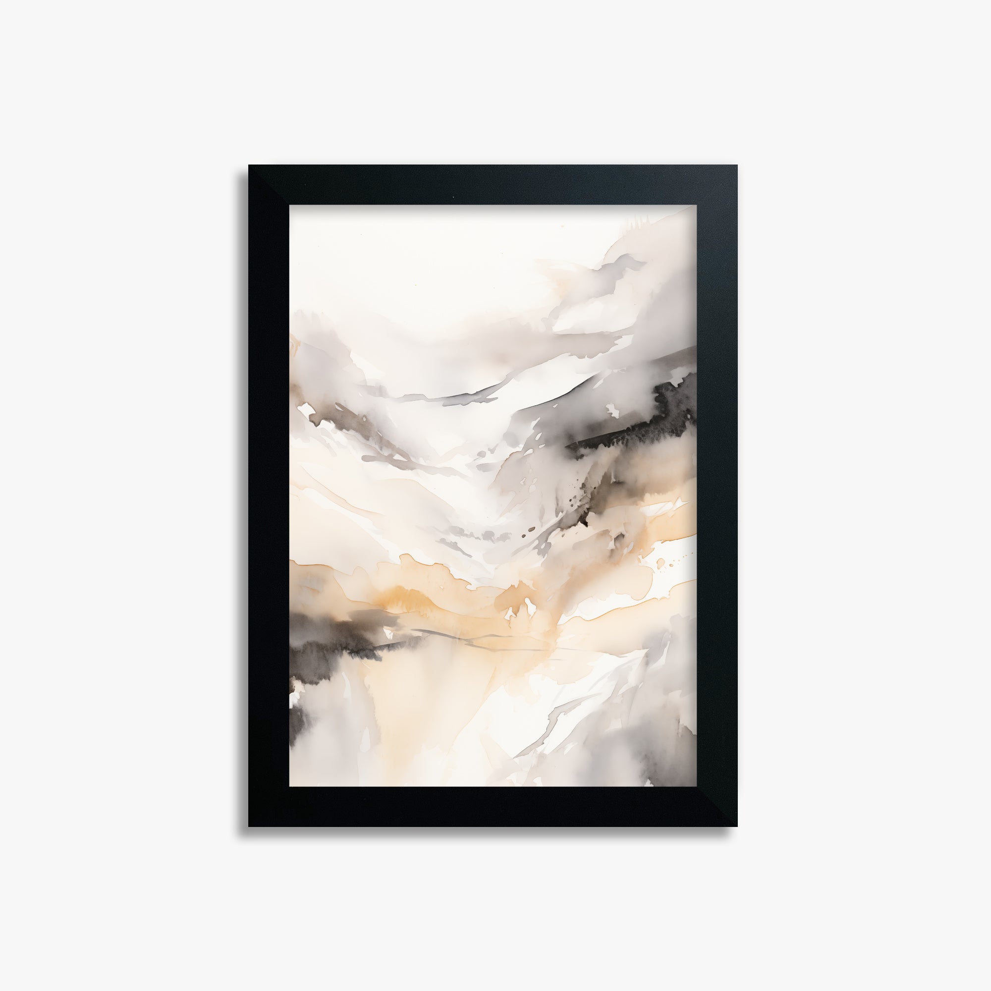 Autumn Valley Haze, 21x30cm Framed Poster With Black Frame