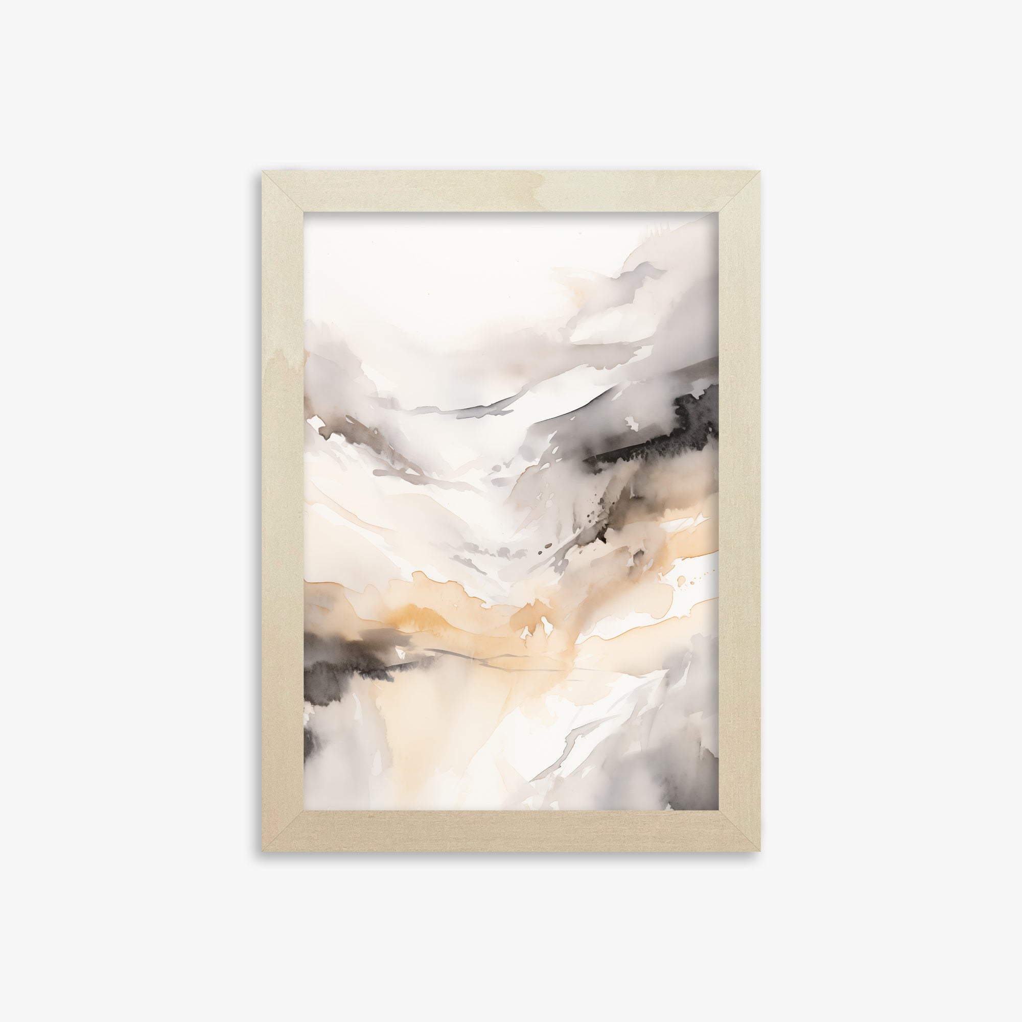 Autumn Valley Haze, 21x30cm Framed Poster With Lime Wood Frame