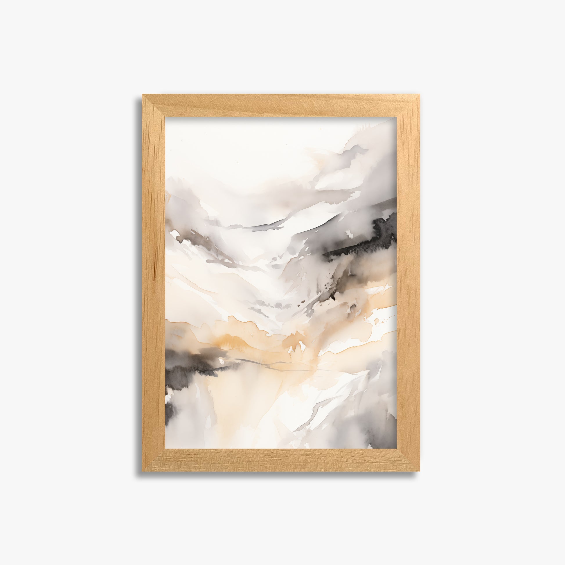 Autumn Valley Haze, 21x30cm Framed Poster With Oak Frame