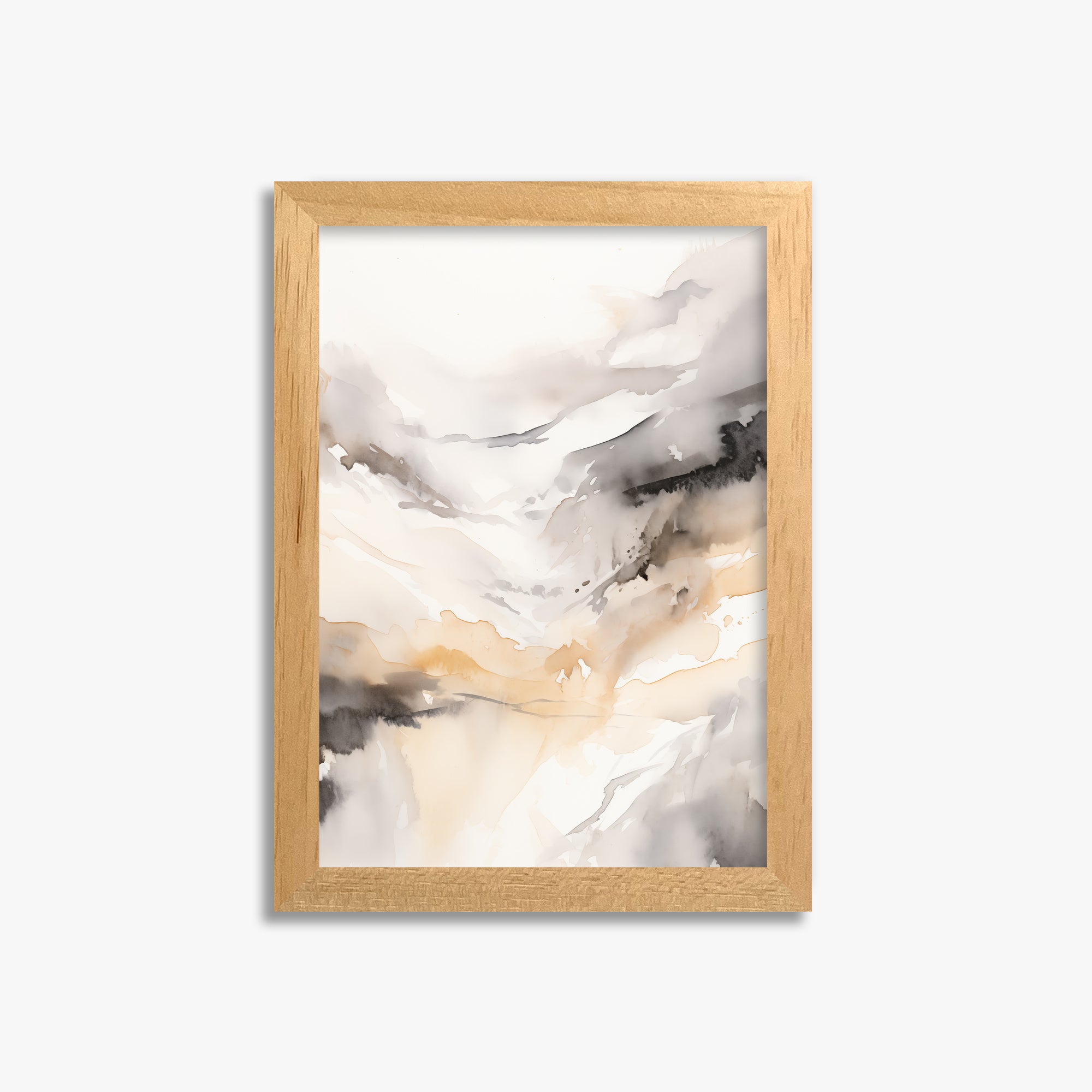 Autumn Valley Haze, 21x30cm Framed Poster With Oak Frame