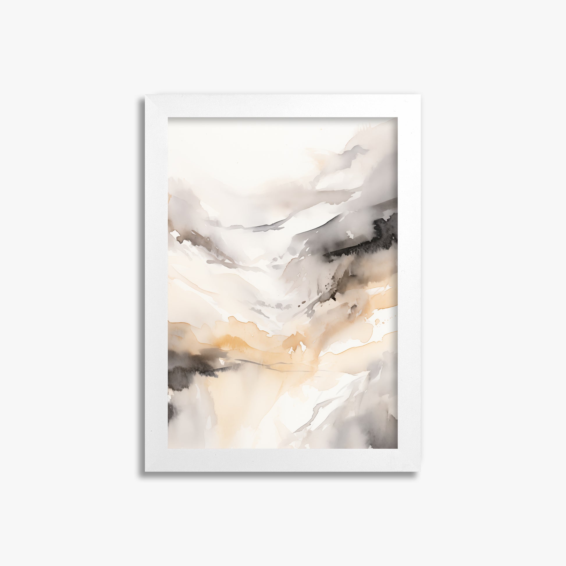 Autumn Valley Haze, 21x30cm Framed Poster With White Frame