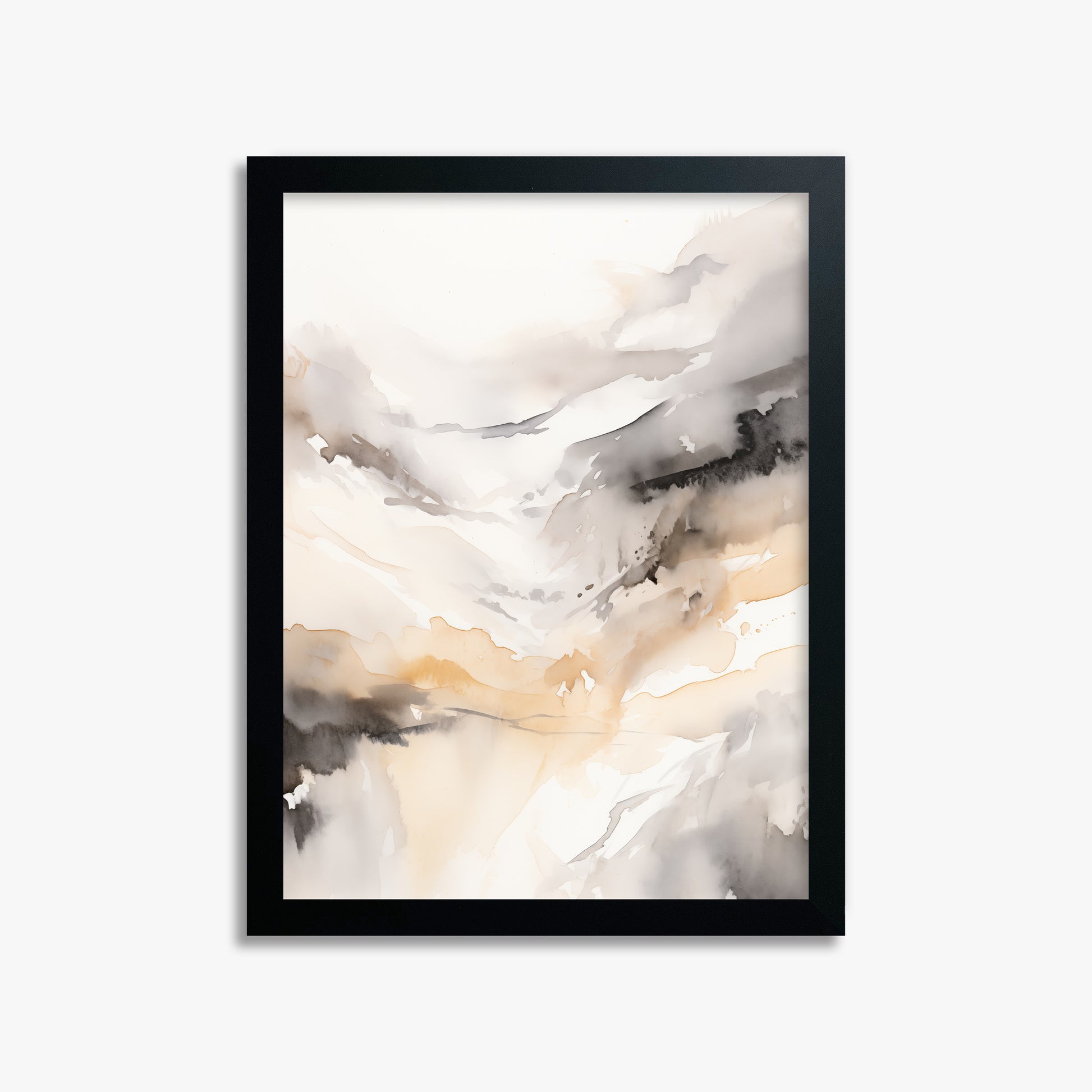 Autumn Valley Haze, 30x40cm Framed Poster With Black Frame
