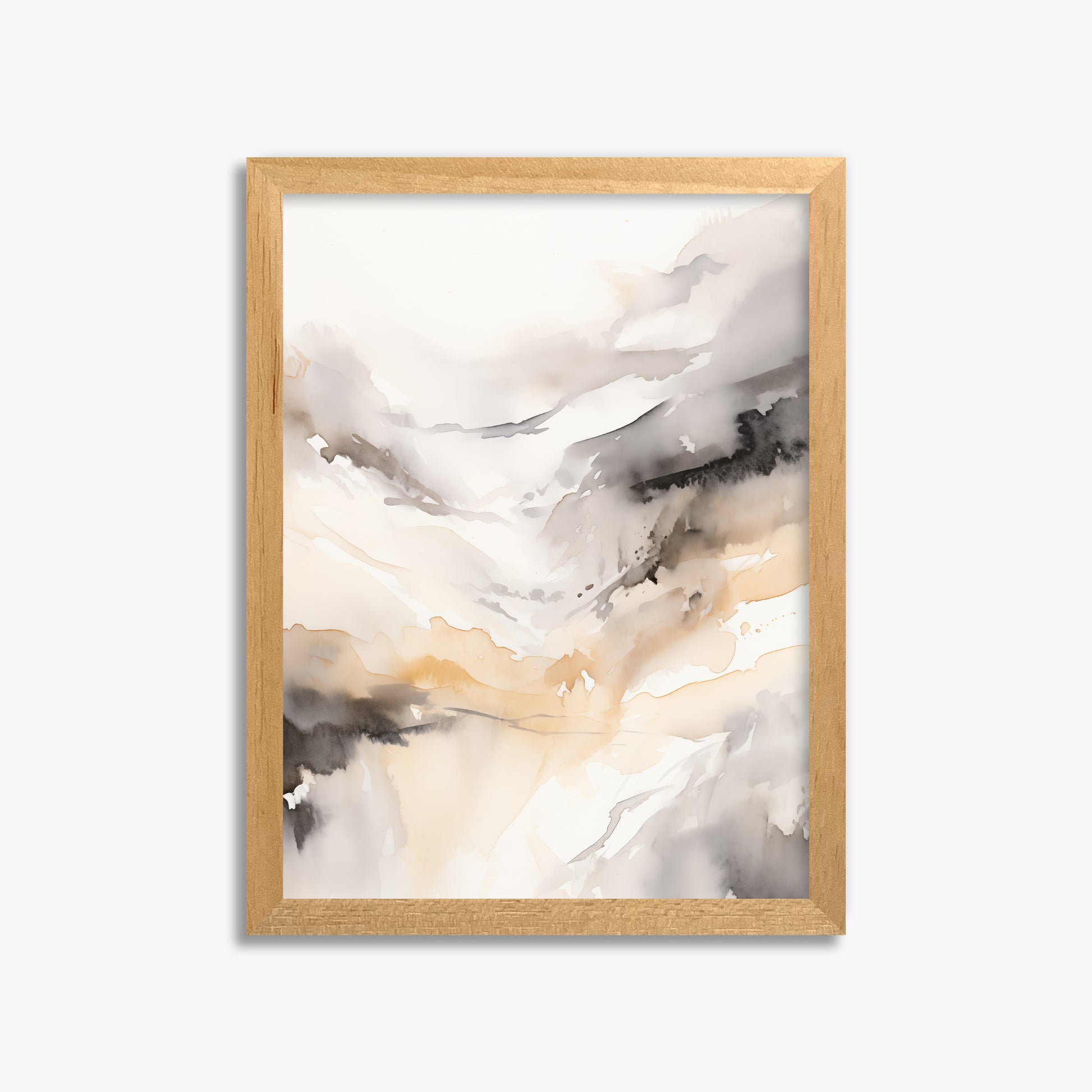 Autumn Valley Haze, 30x40cm Framed Poster With Oak Frame