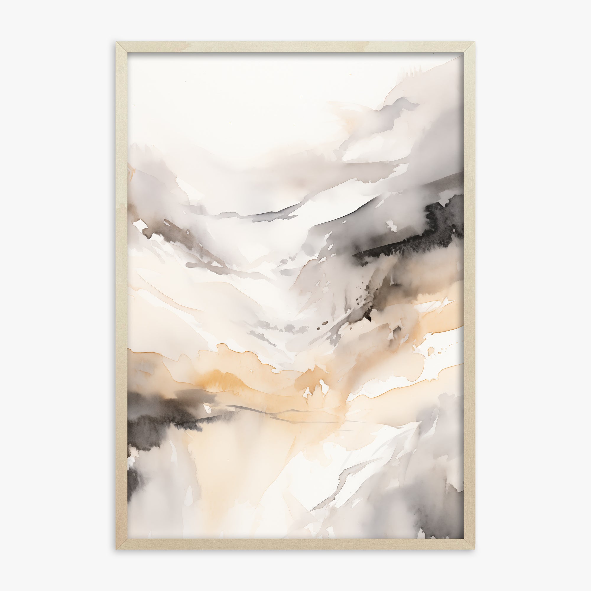 Autumn Valley Haze, 70x100cm Framed Poster With Lime Wood Frame