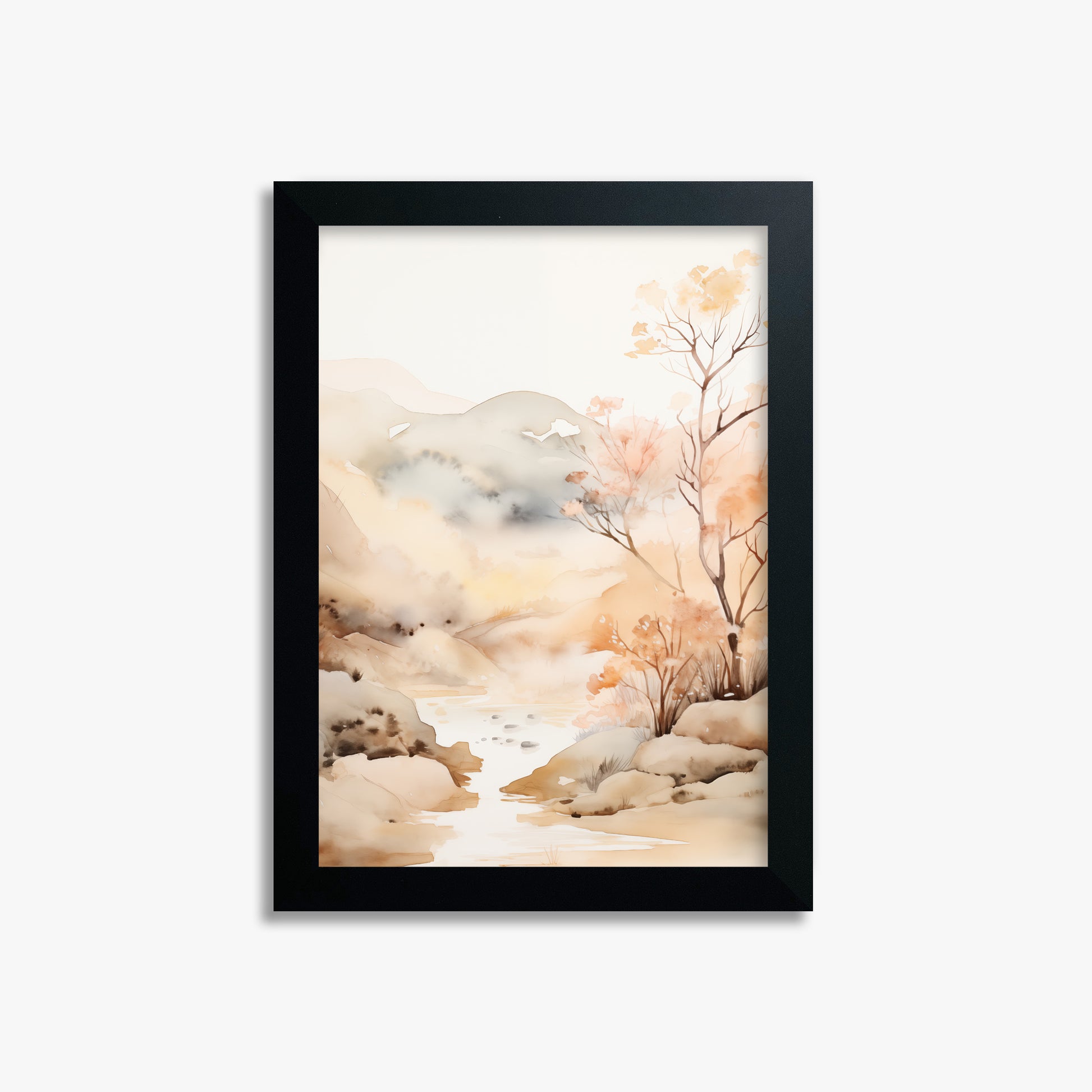 Whispering Creek, 21x30cm Framed Poster With Black Frame