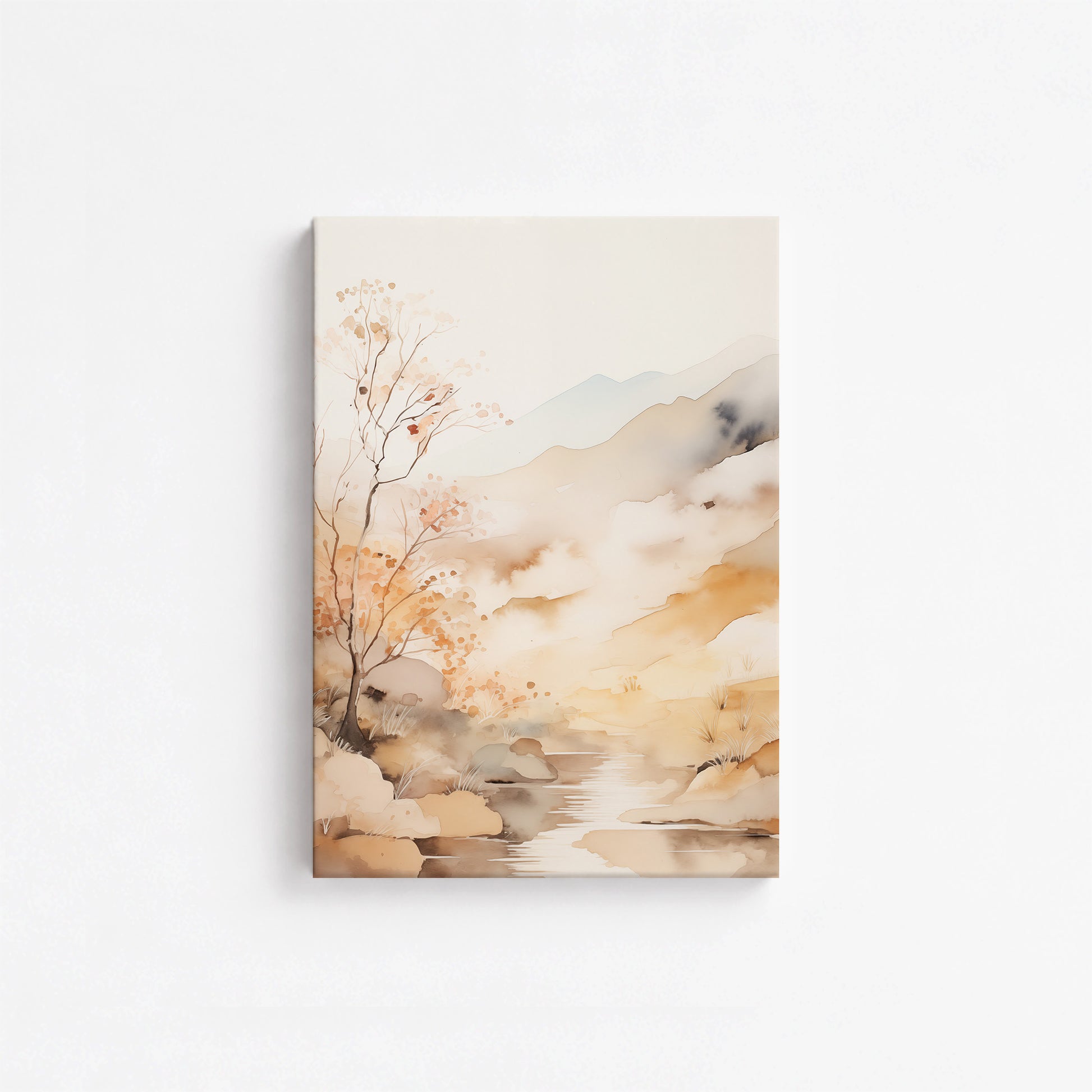 Autumn Stream Dream, 21x30cm Satin Canvas Poster