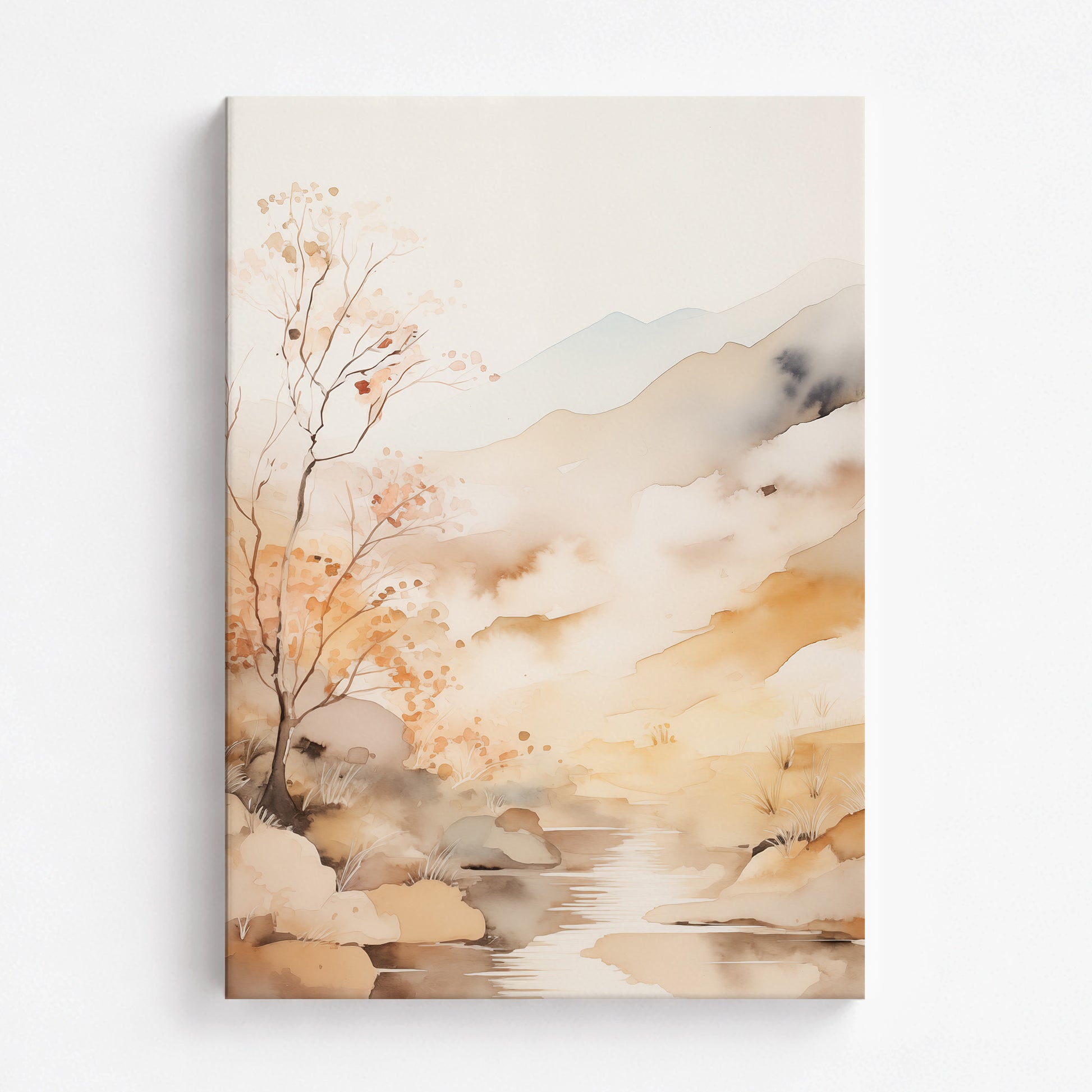 Autumn Stream Dream, 70x100cm Satin Canvas Poster