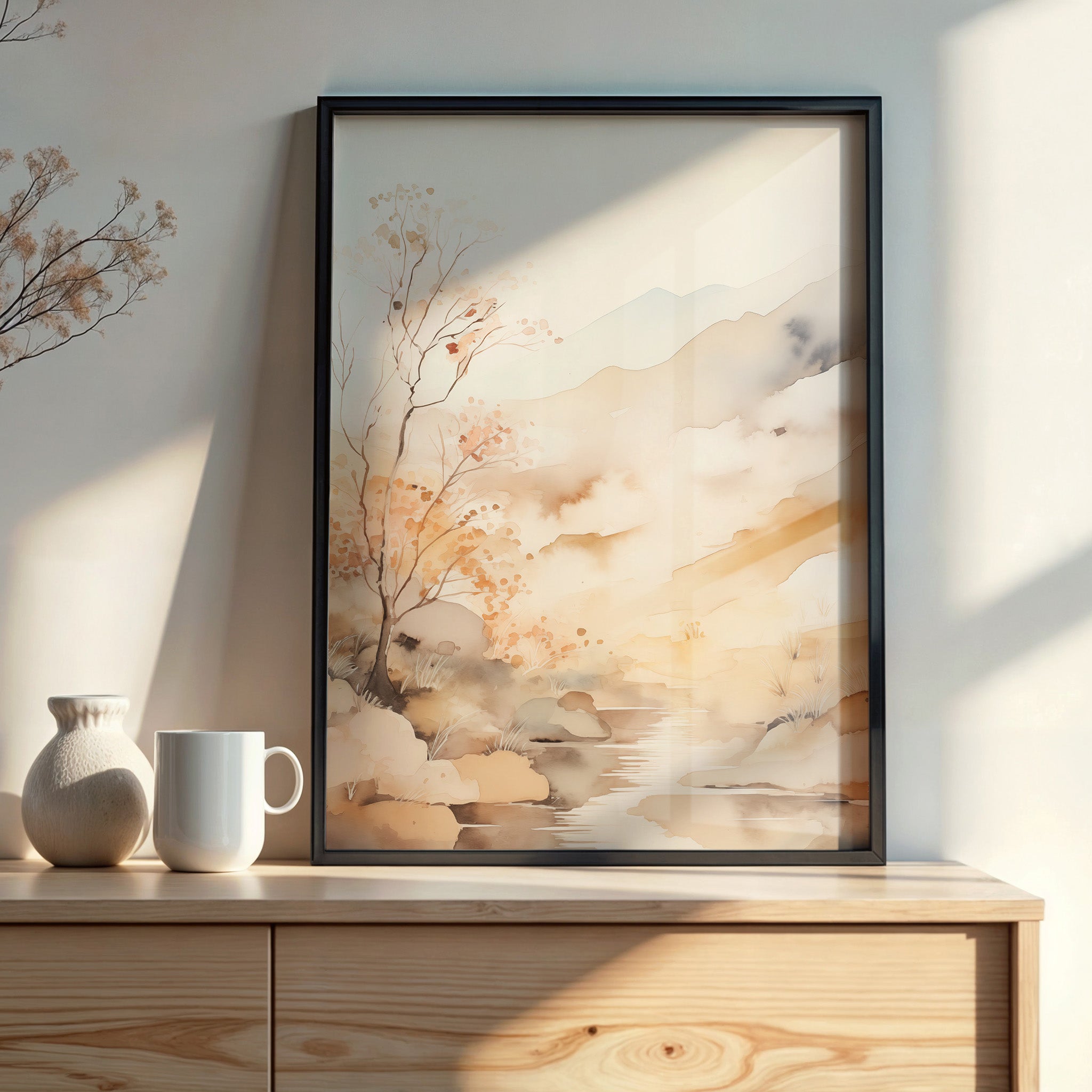 Design Concept No. 22 for Autumn Stream Dream Modern Poster Art