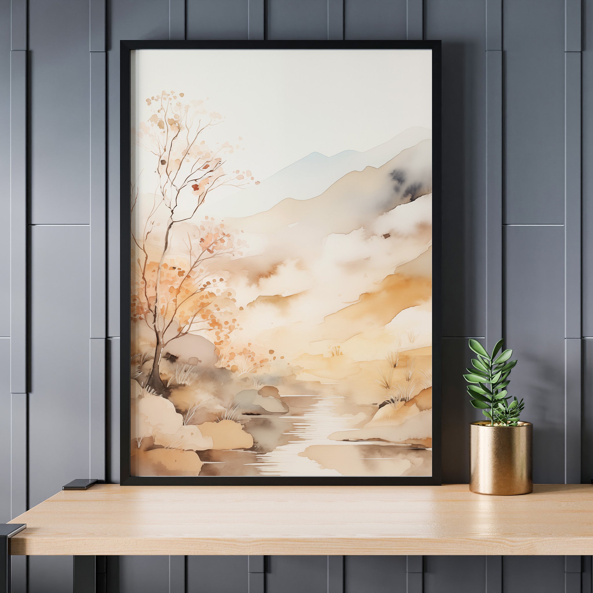 Design Concept No. 24 for Autumn Stream Dream Modern Poster Art
