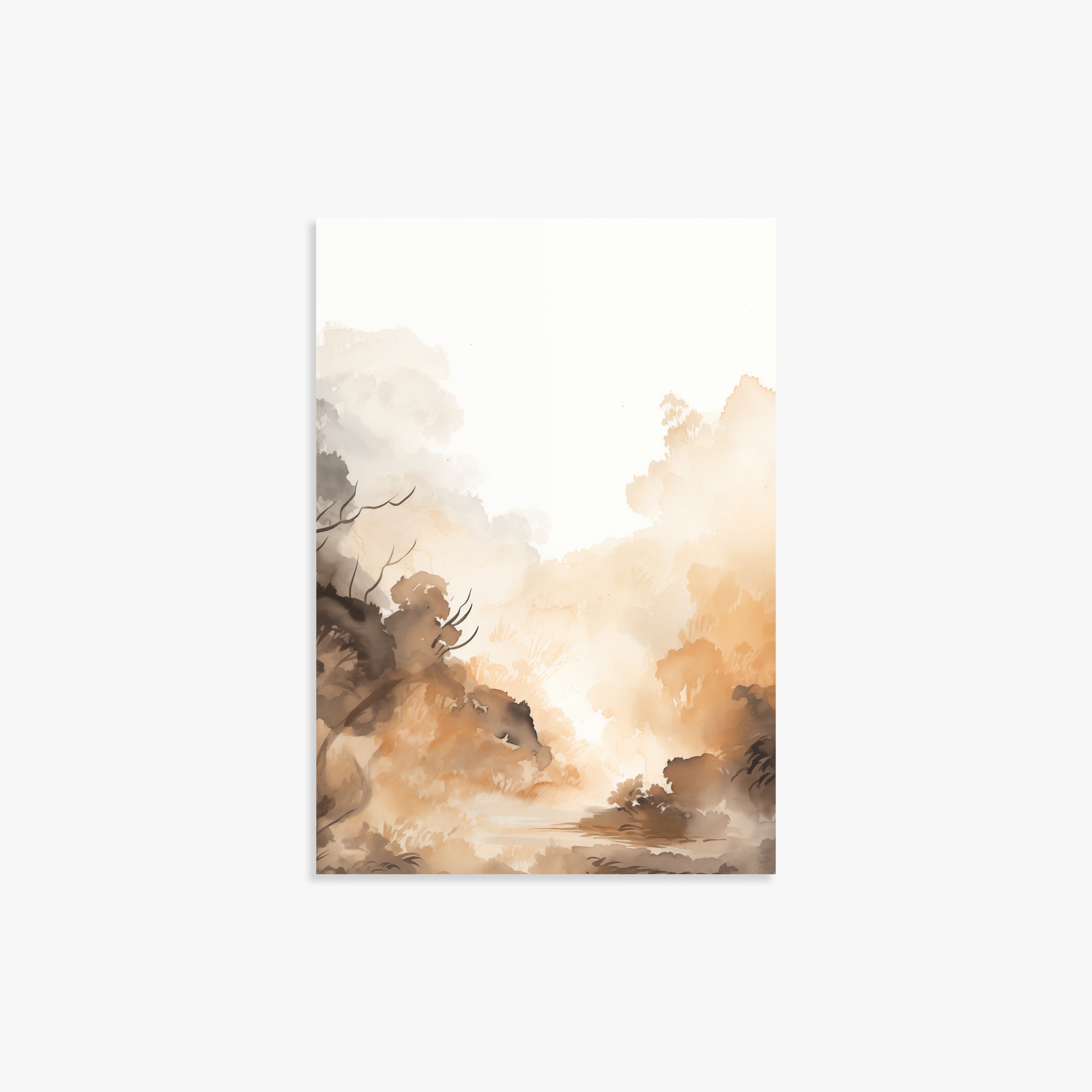 Amber Mist Forest, 21x30cm Poster Unframed