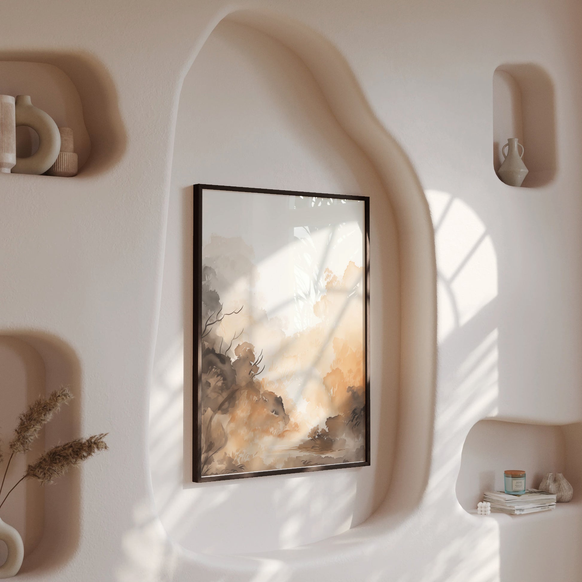 Design Concept No. 13 for Amber Mist Forest Modern Poster Art