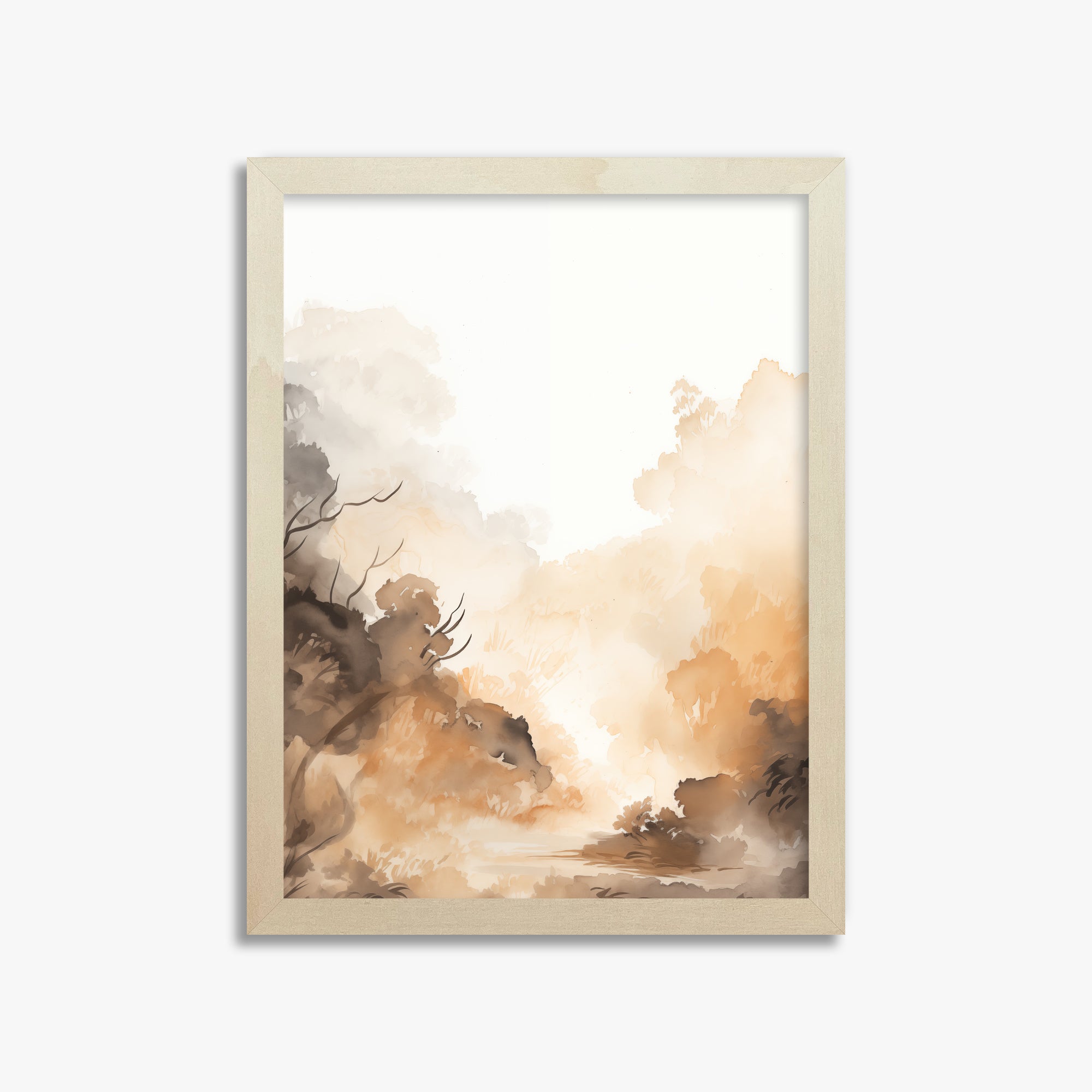 Foresta di nebbia ambrata