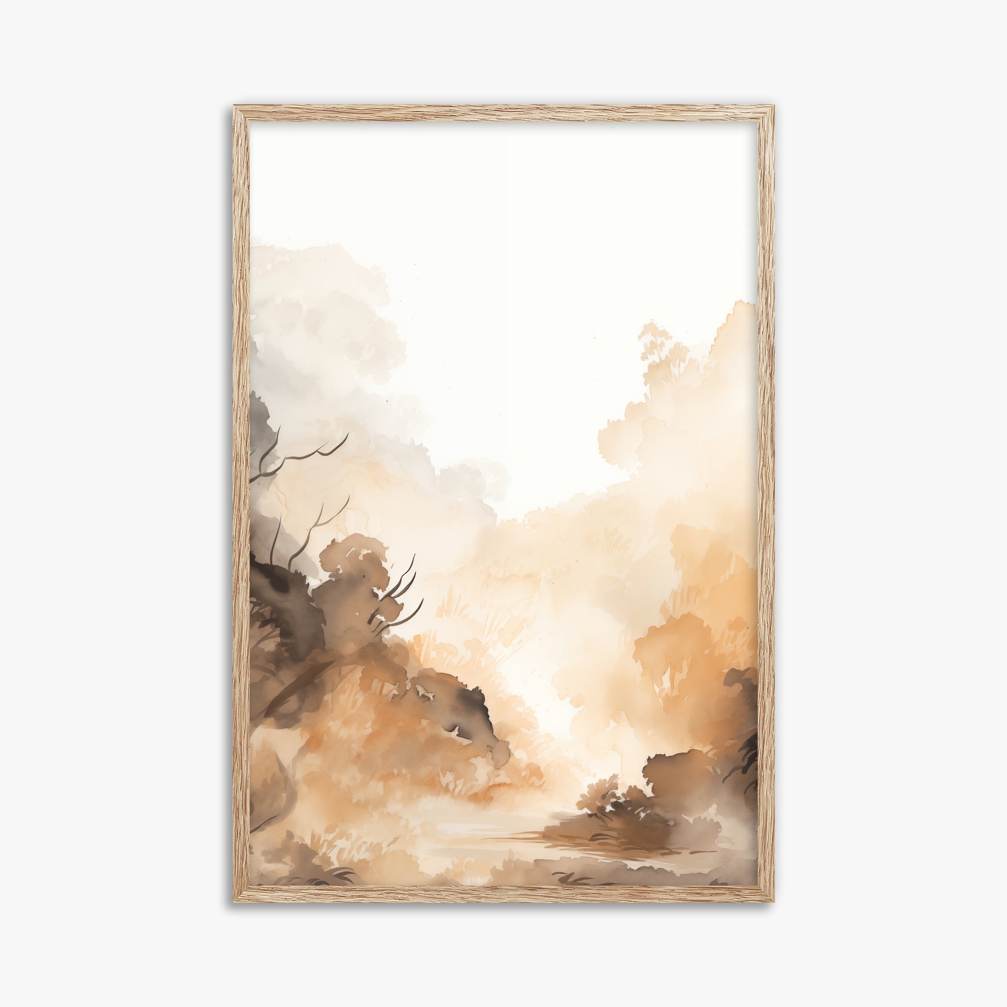 Foresta di nebbia ambrata