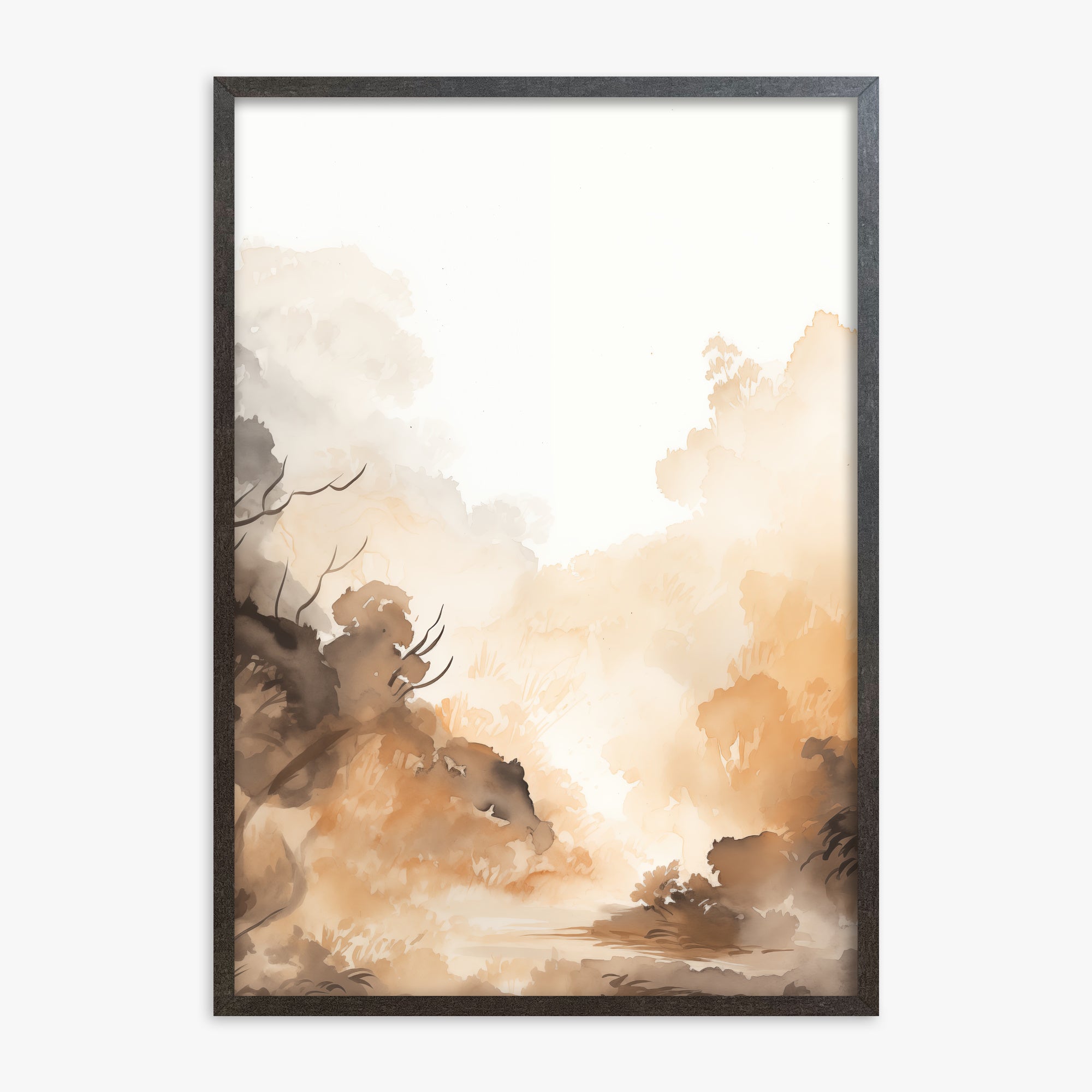 Foresta di nebbia ambrata