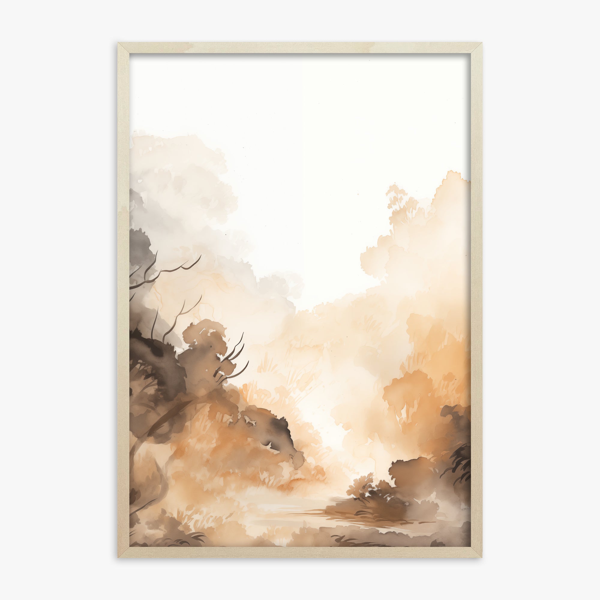 Foresta di nebbia ambrata