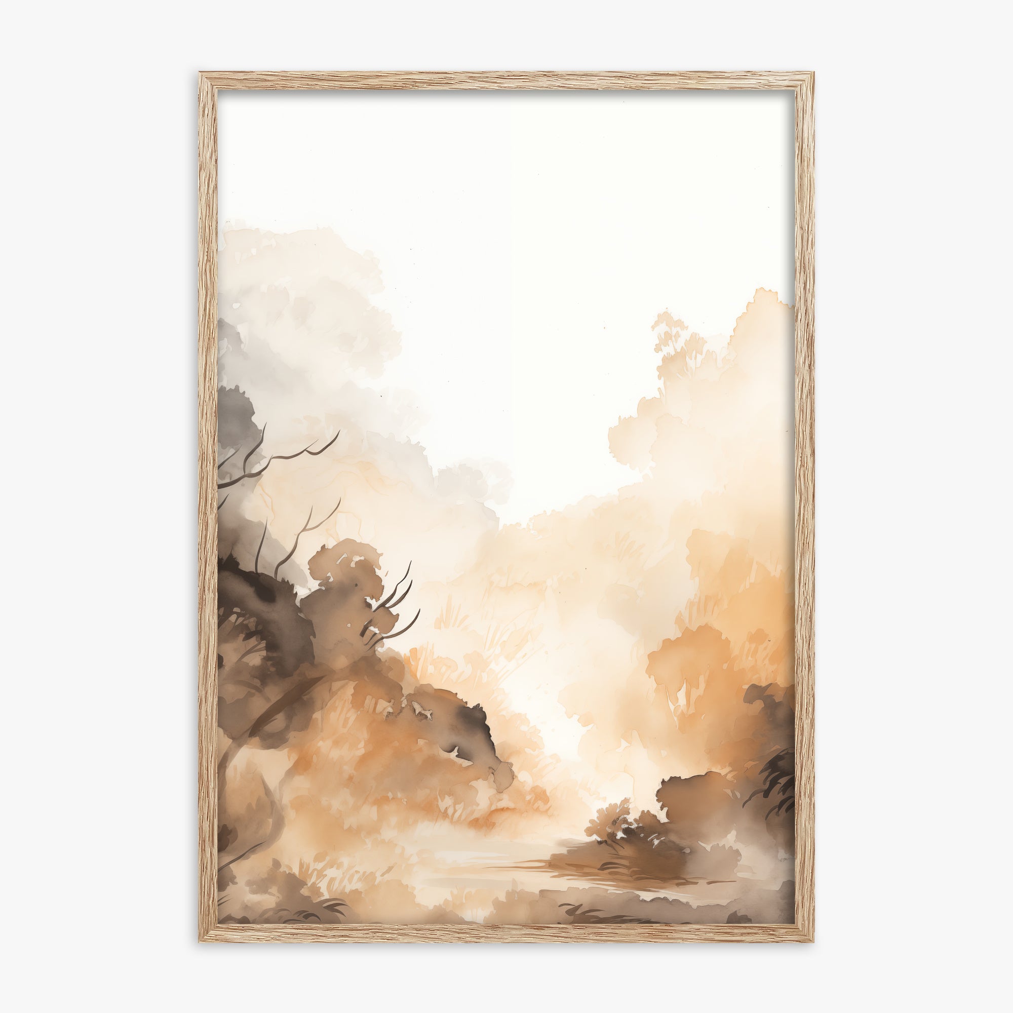 Foresta di nebbia ambrata