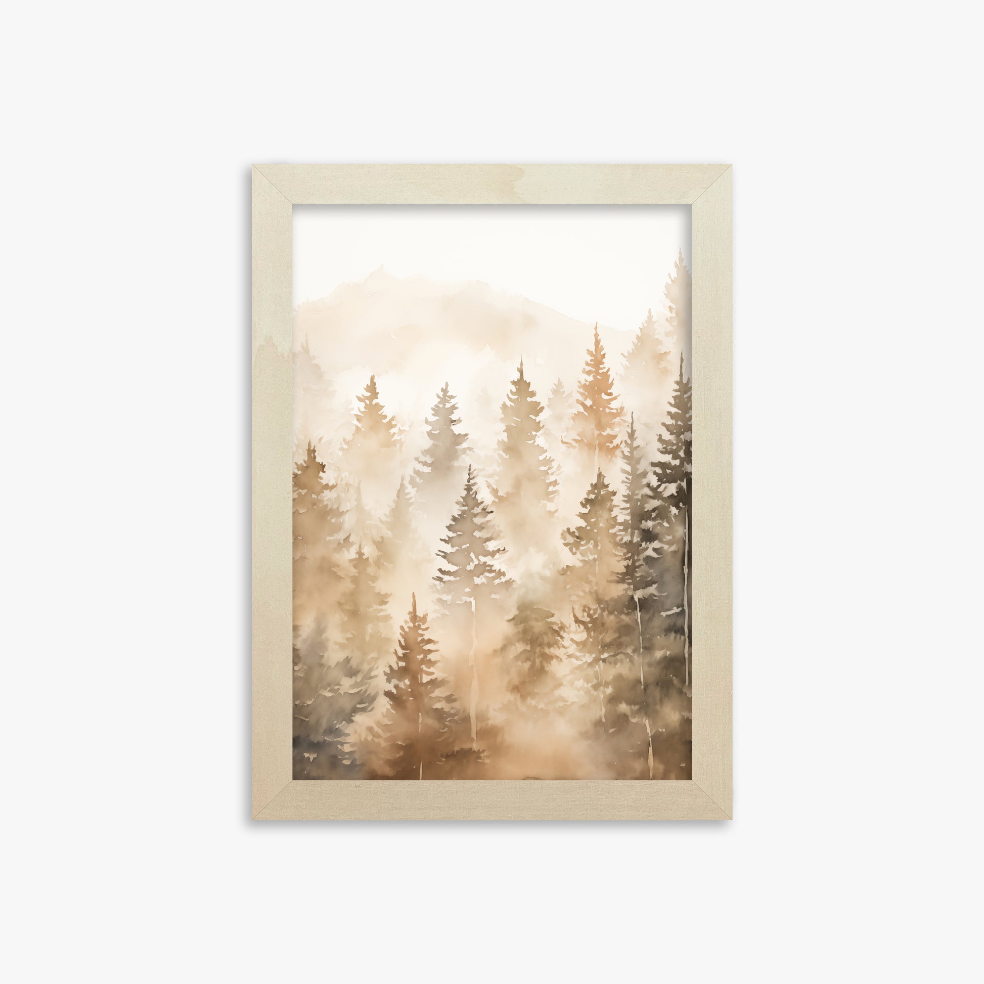 Ethereal Pines, 21x30cm Framed Poster With Lime Wood Frame