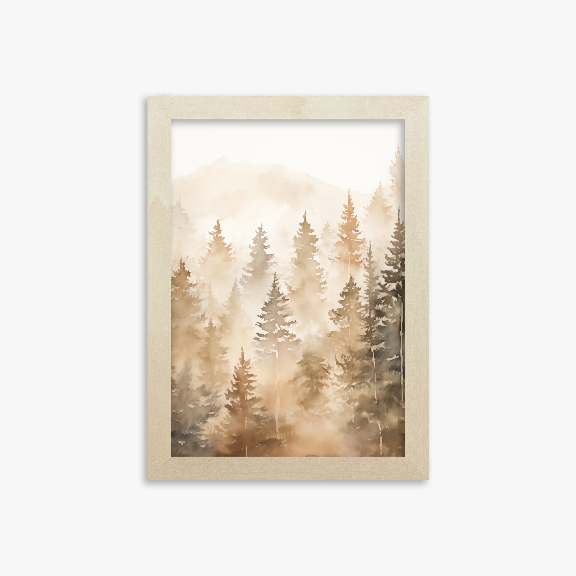 Ethereal Pines, 21x30cm Framed Poster With Lime Wood Frame