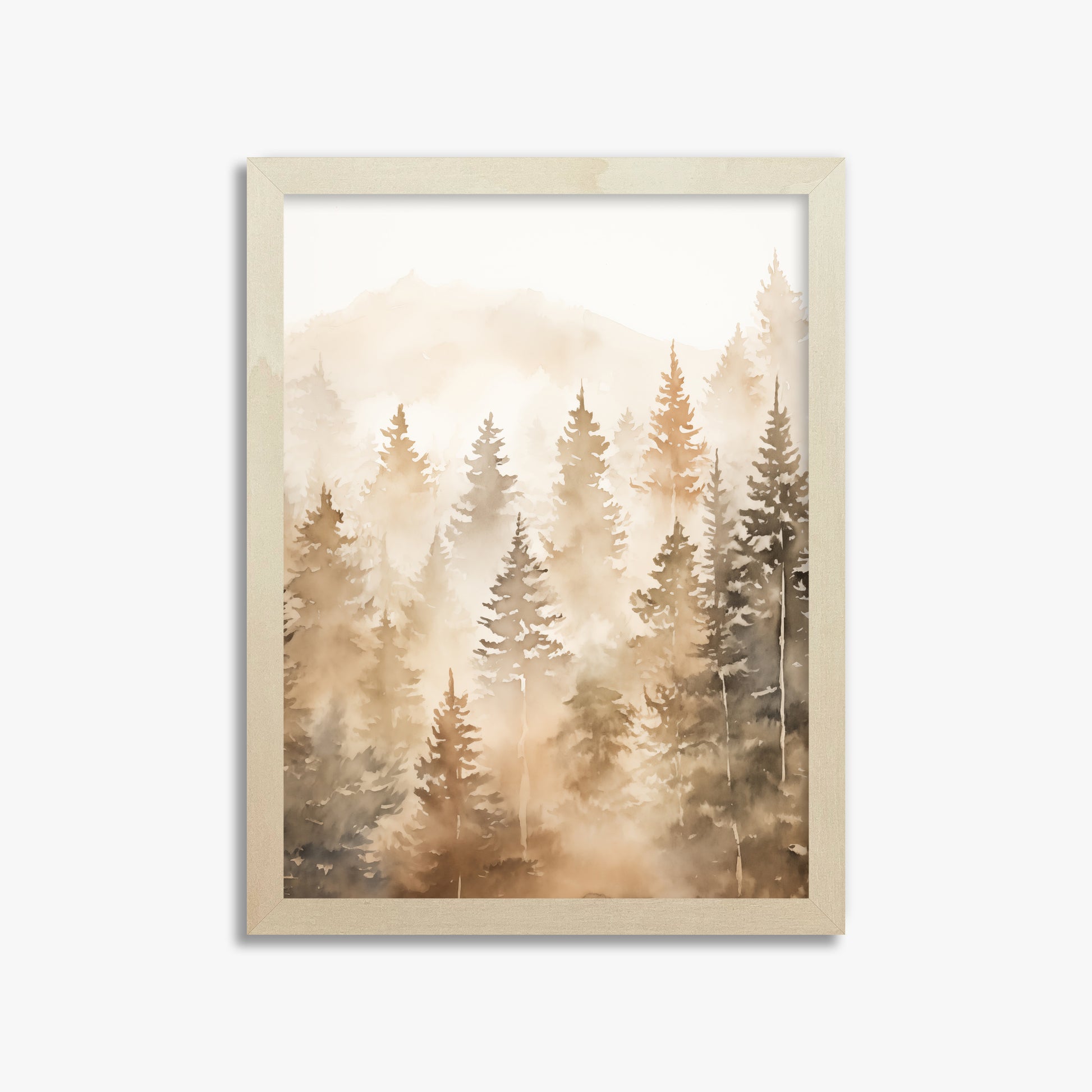 Ethereal Pines, 30x40cm Framed Poster With Lime Wood Frame