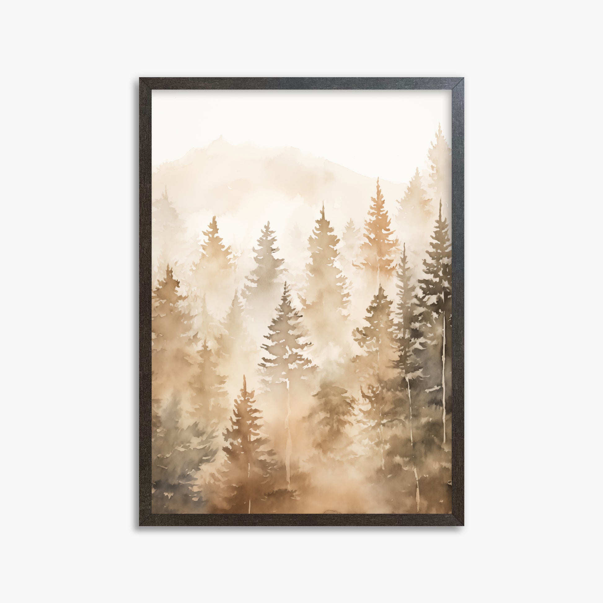 Ethereal Pines, 50x70cm Framed Poster With Espresso Frame