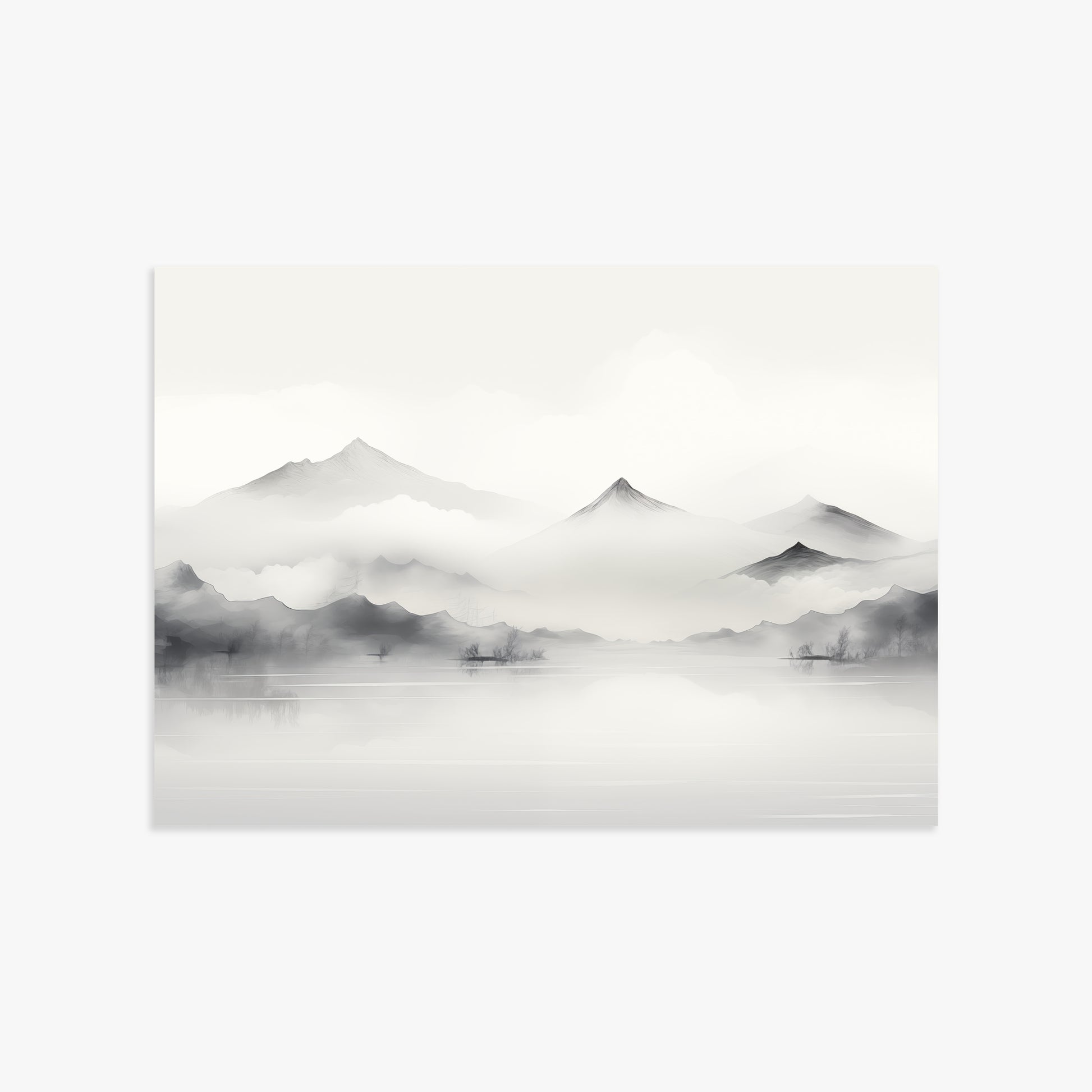 Silent Peaks, 50x70cm Poster Unframed