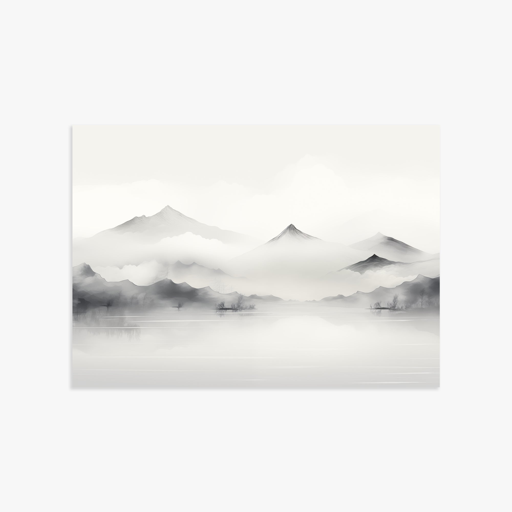 Silent Peaks, 50x70cm Poster Unframed