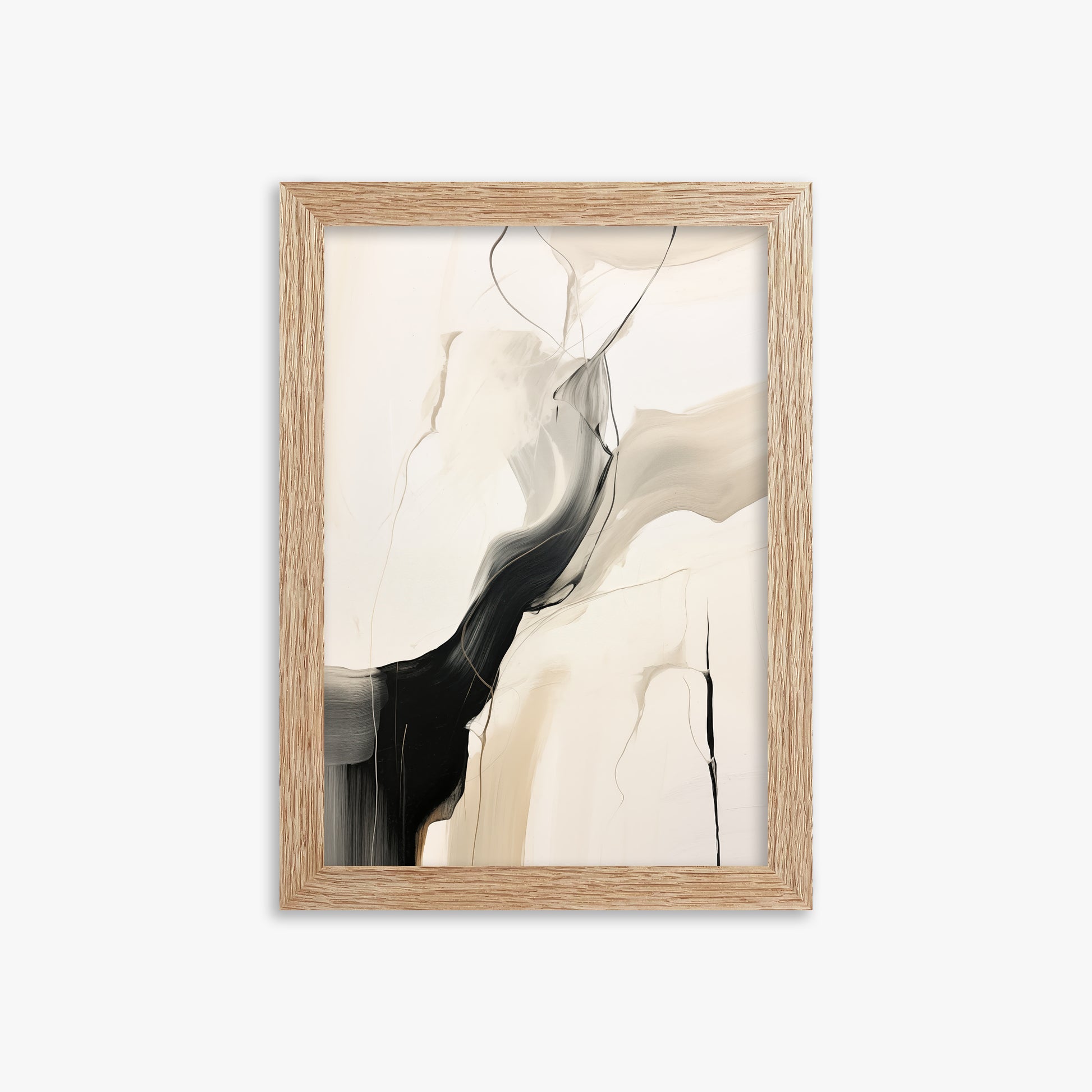 Swirling silhouette, 21x30cm Framed Poster With Raw Oak Frame