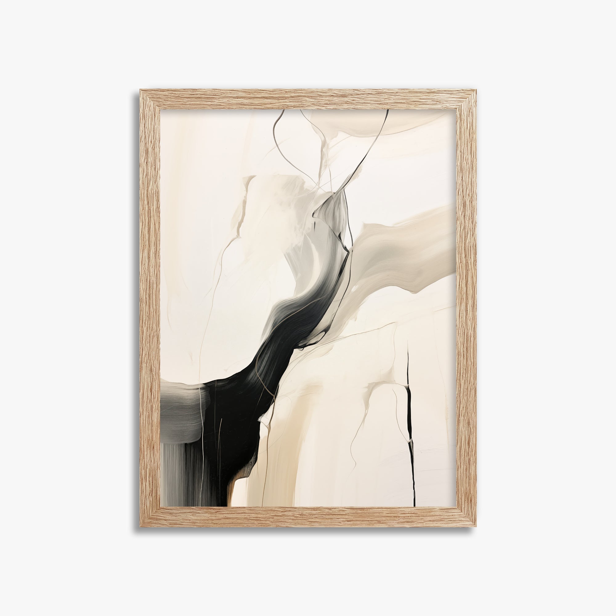 Swirling silhouette, 30x40cm Framed Poster With Raw Oak Frame