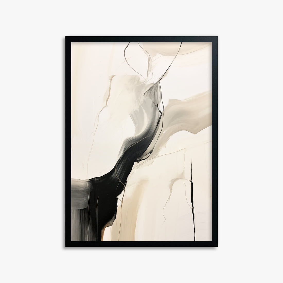 Swirling silhouette, 50x70cm Framed Poster With Black Frame