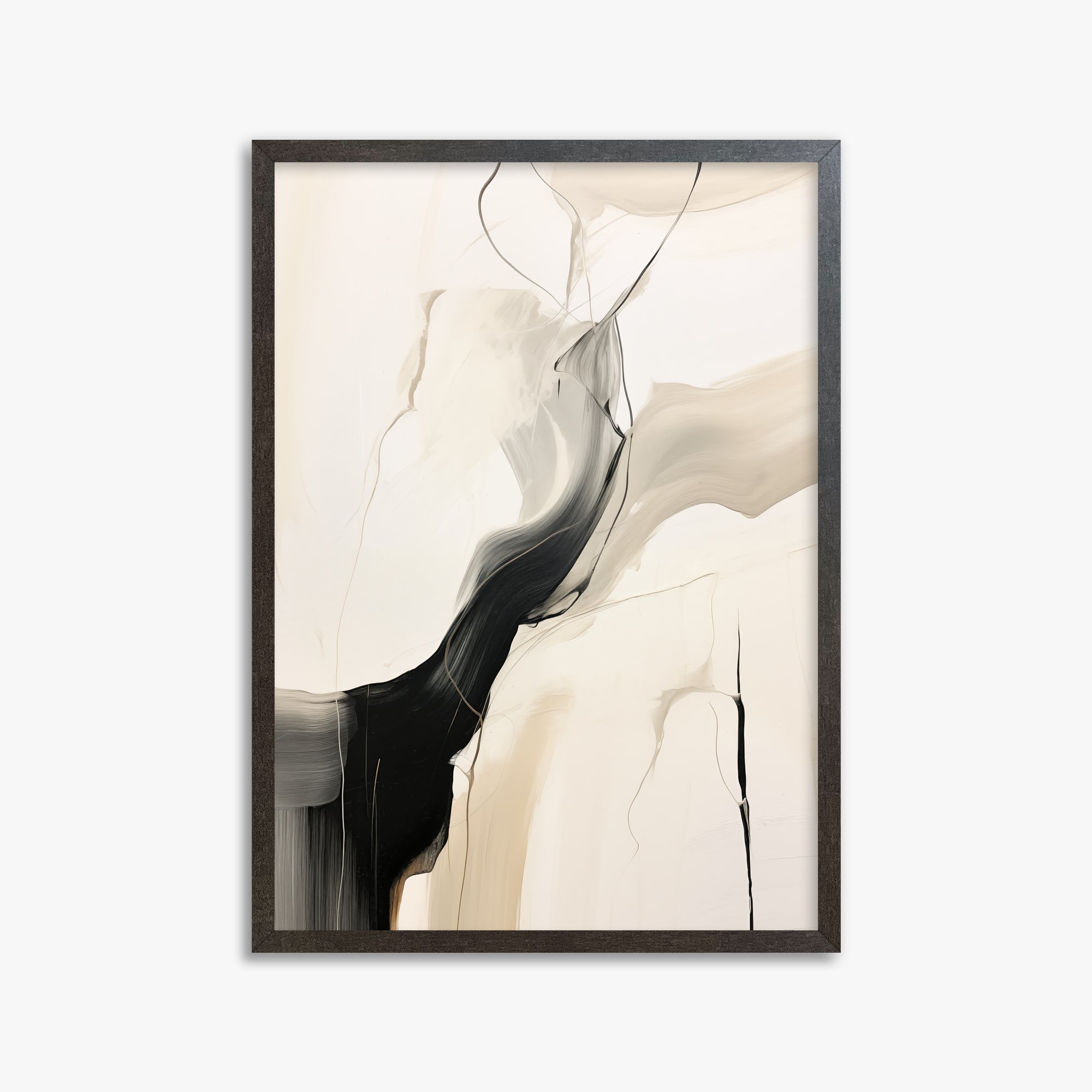 Swirling silhouette, 50x70cm Framed Poster With Espresso Frame