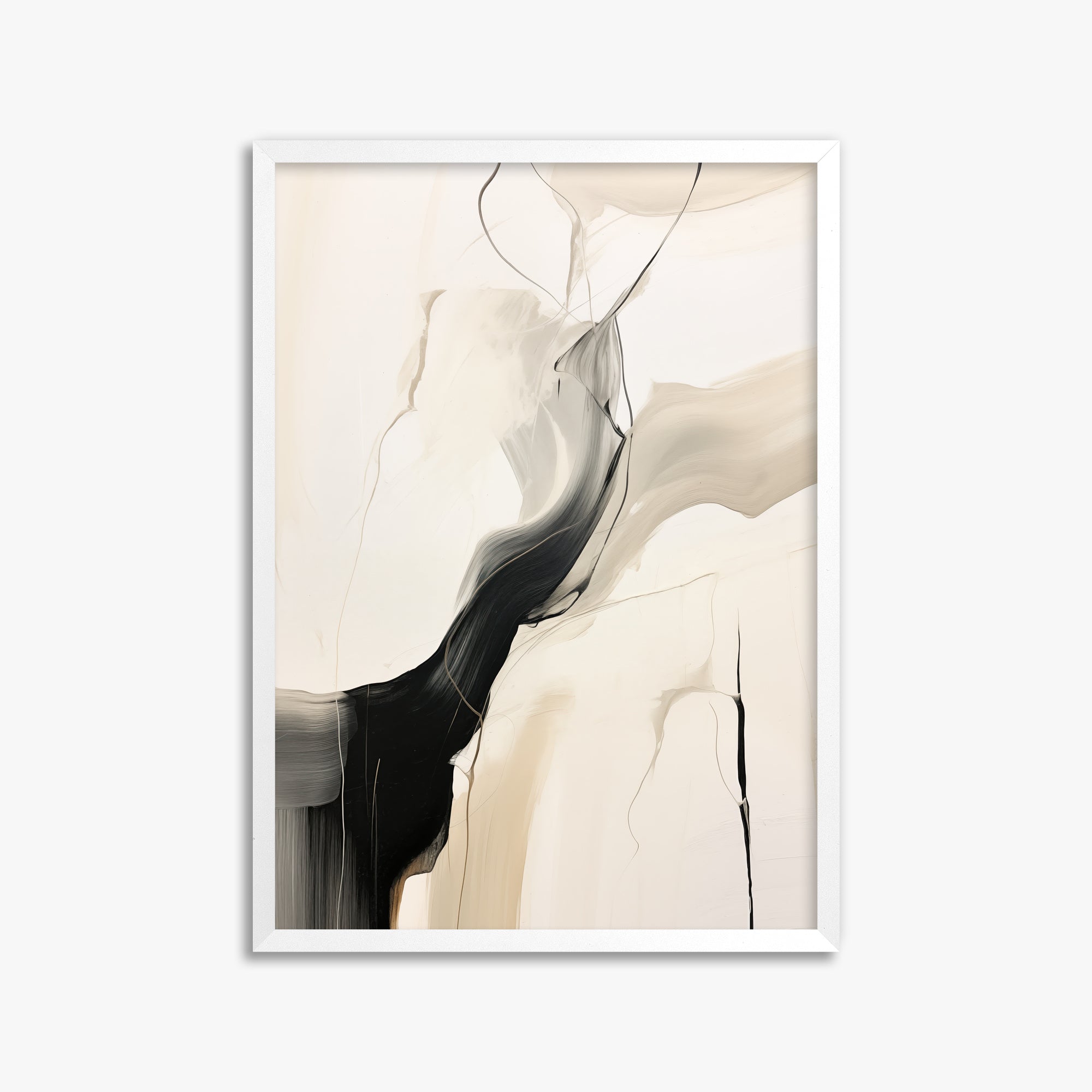 Swirling silhouette, 50x70cm Framed Poster With White Frame