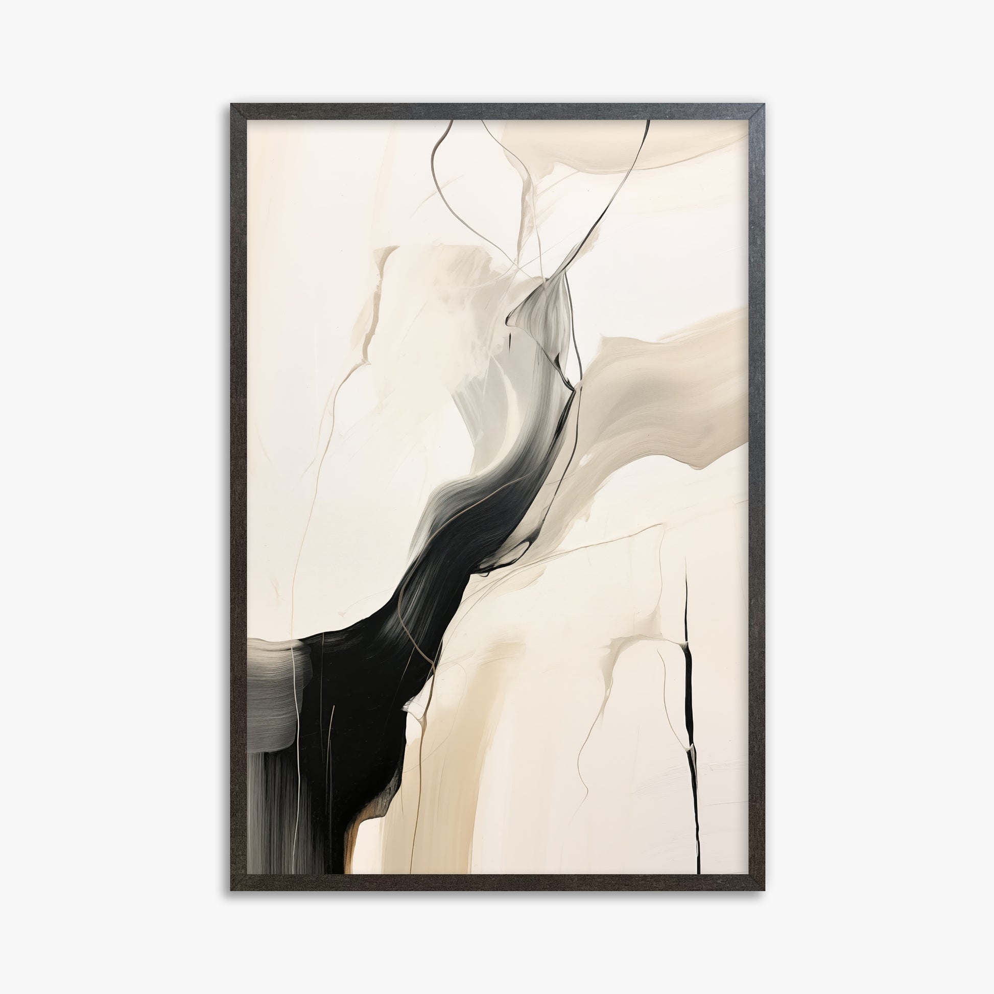 Swirling silhouette, 61x91cm Framed Poster With Espresso Frame