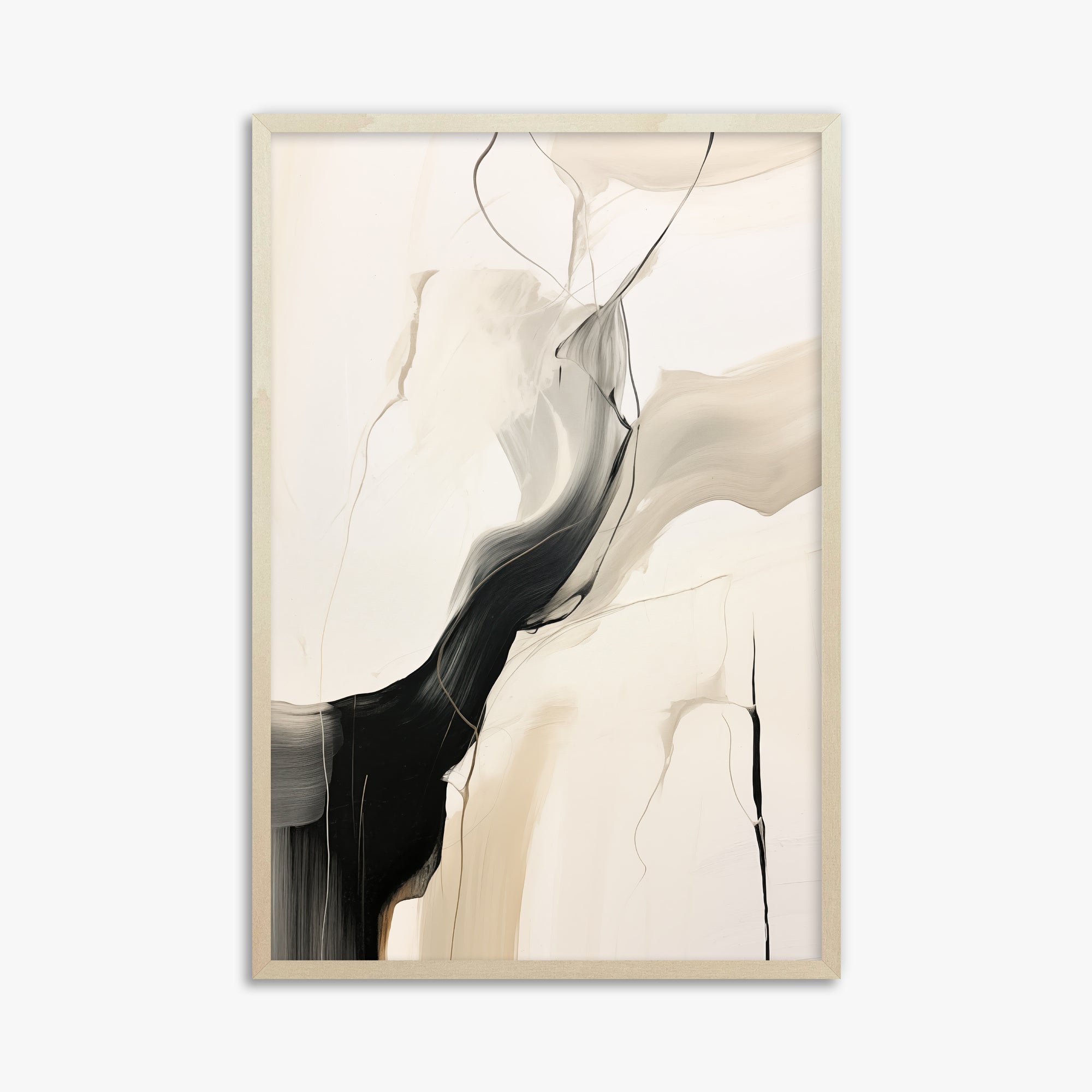 Swirling silhouette, 61x91cm Framed Poster With Lime Wood Frame