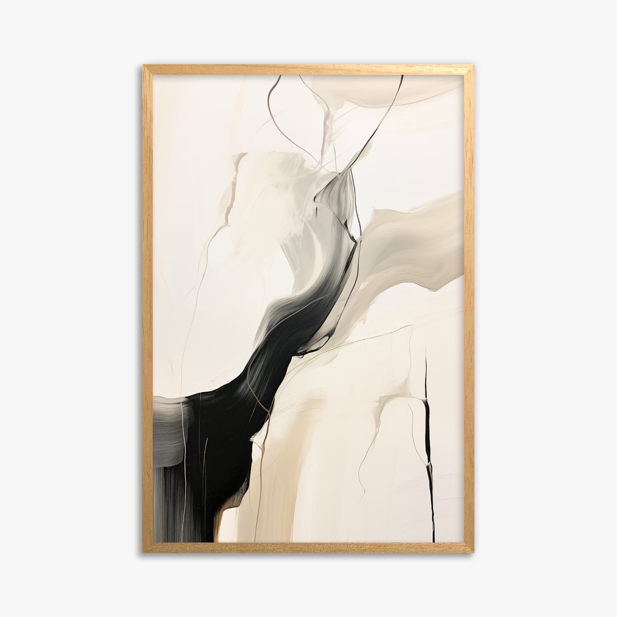 Swirling silhouette, 61x91cm Framed Poster With Oak Frame