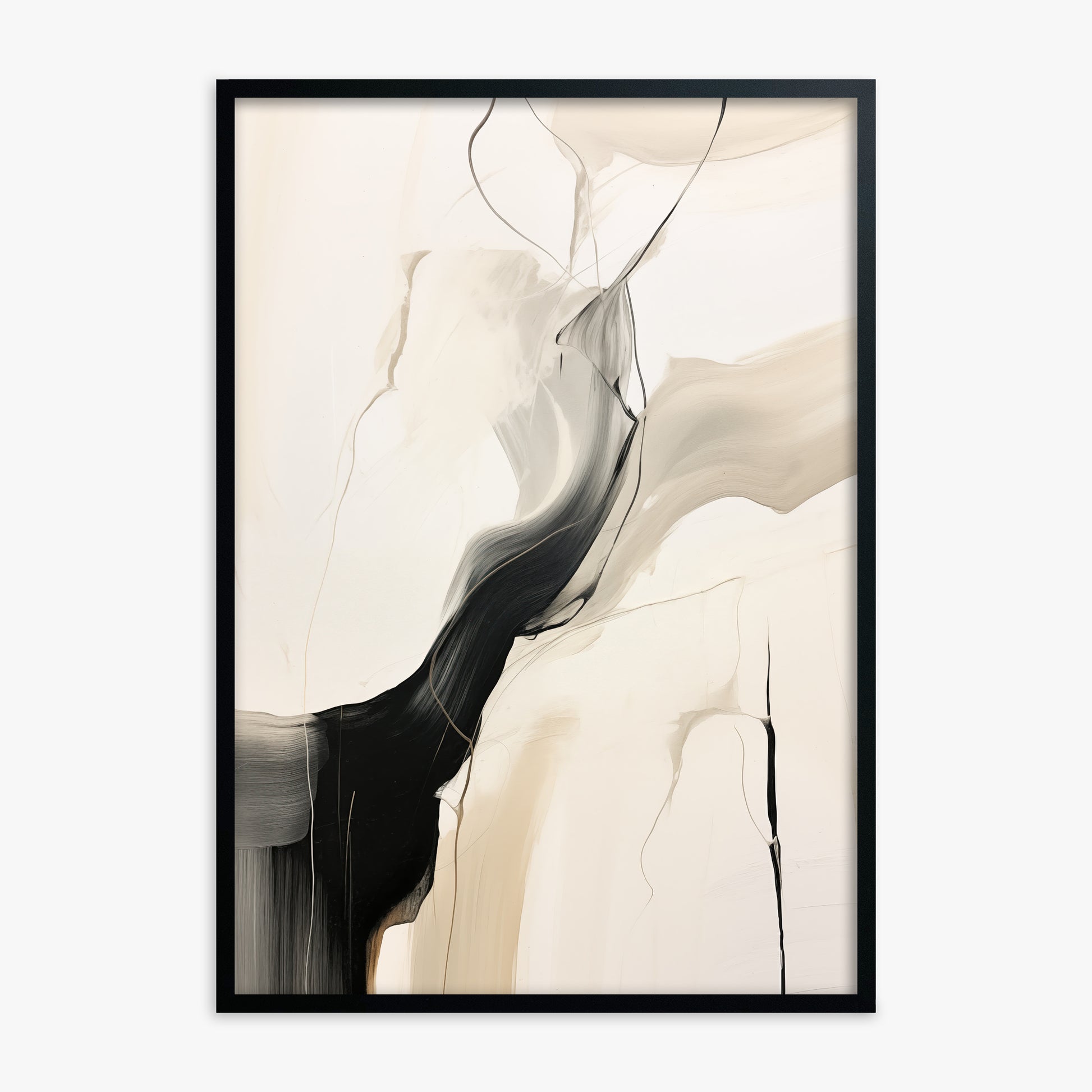 Swirling silhouette, Black Framed Poster With Black Frame