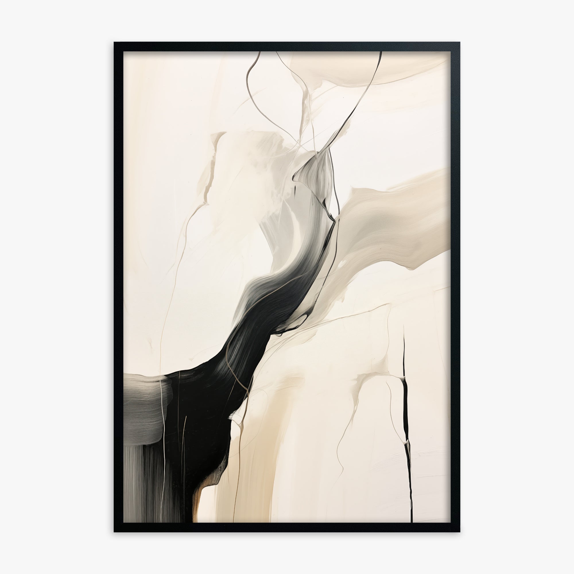 Swirling silhouette, Black Framed Poster With Black Frame