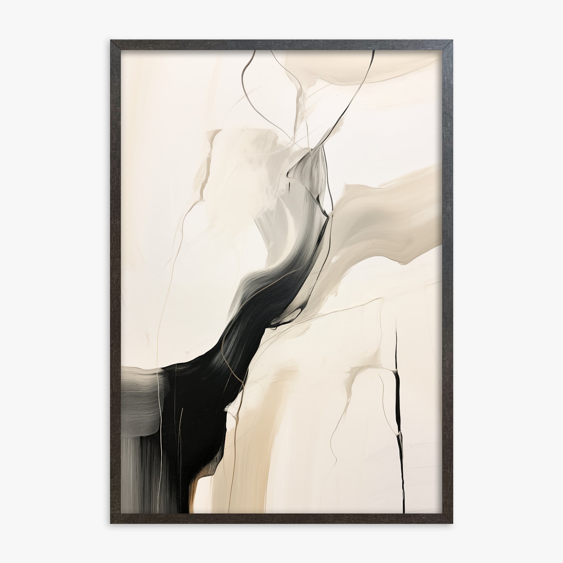 Swirling silhouette, 70x100cm Framed Poster With Espresso Frame