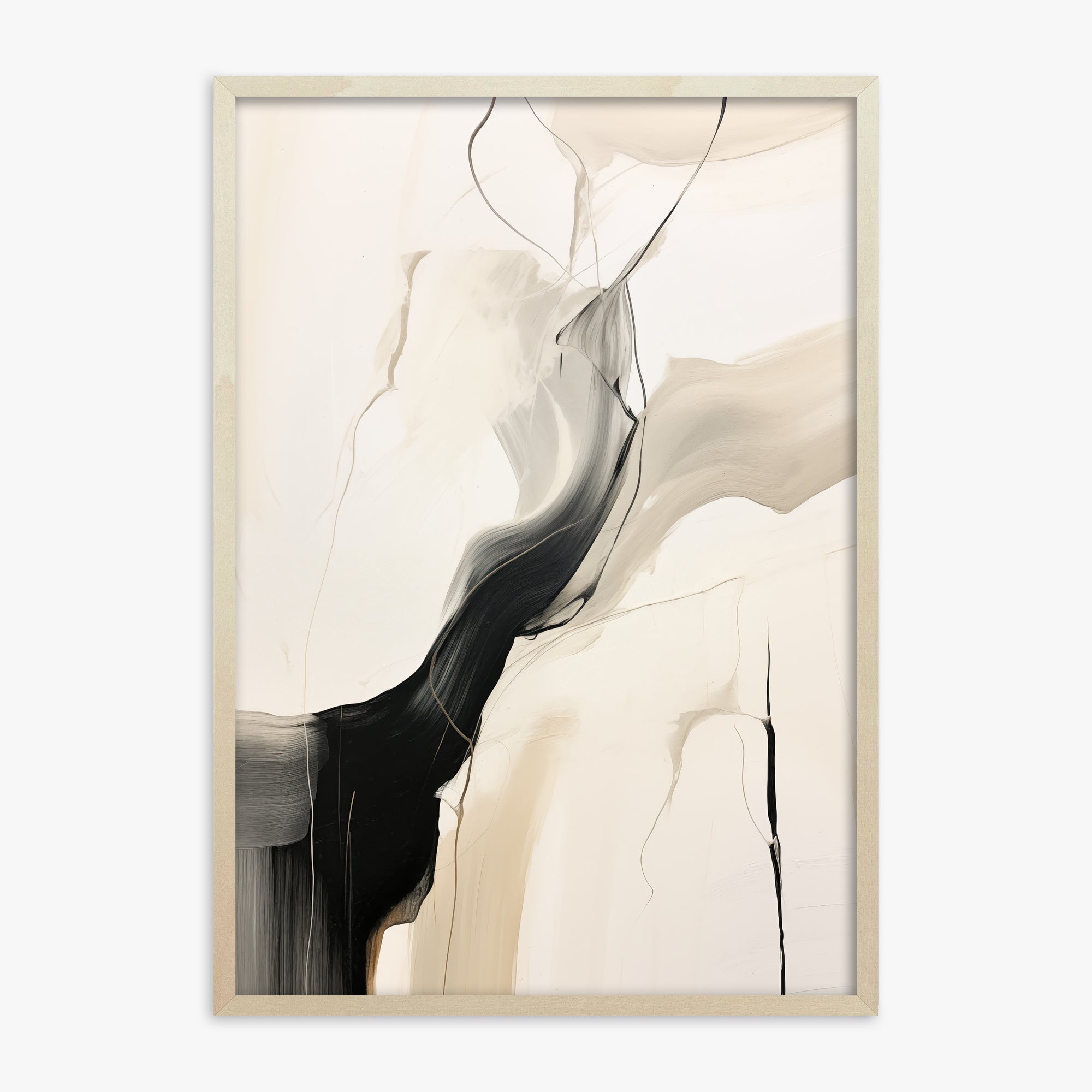 Swirling silhouette, 70x100cm Framed Poster With Lime Wood Frame