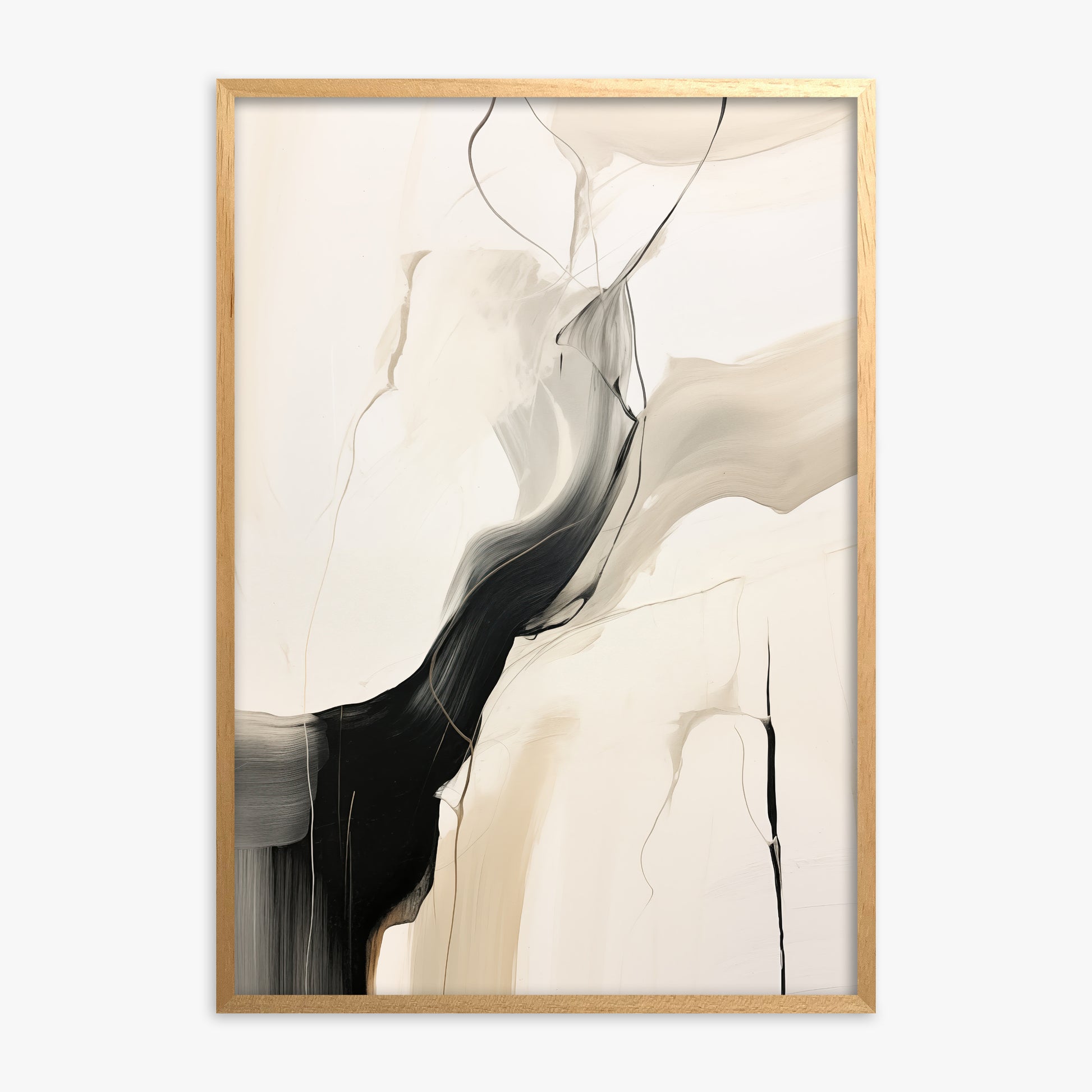 Swirling silhouette, Oak Framed Poster With Oak Frame