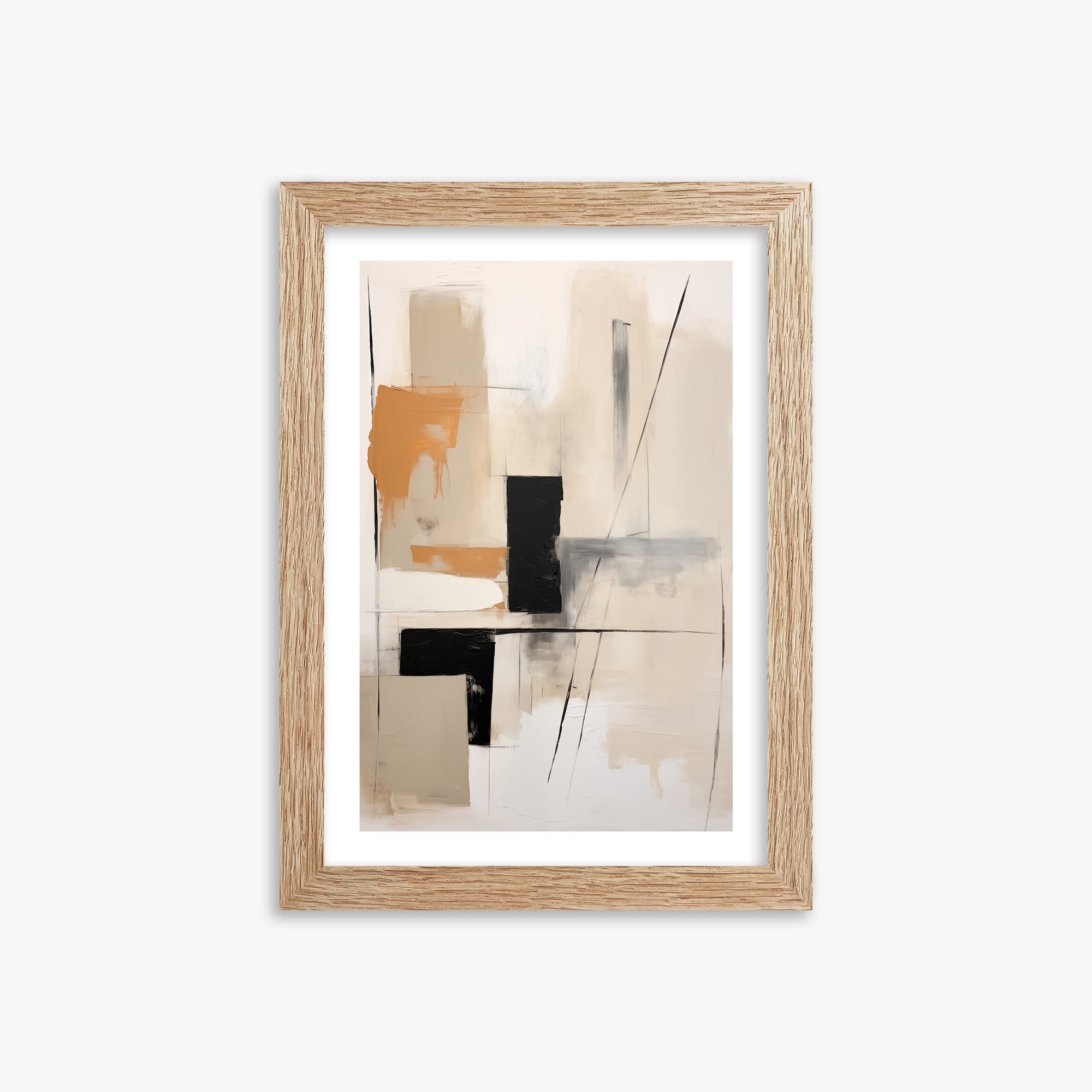 Tiled Harmony, 21x30cm Framed Poster With Raw Oak Frame