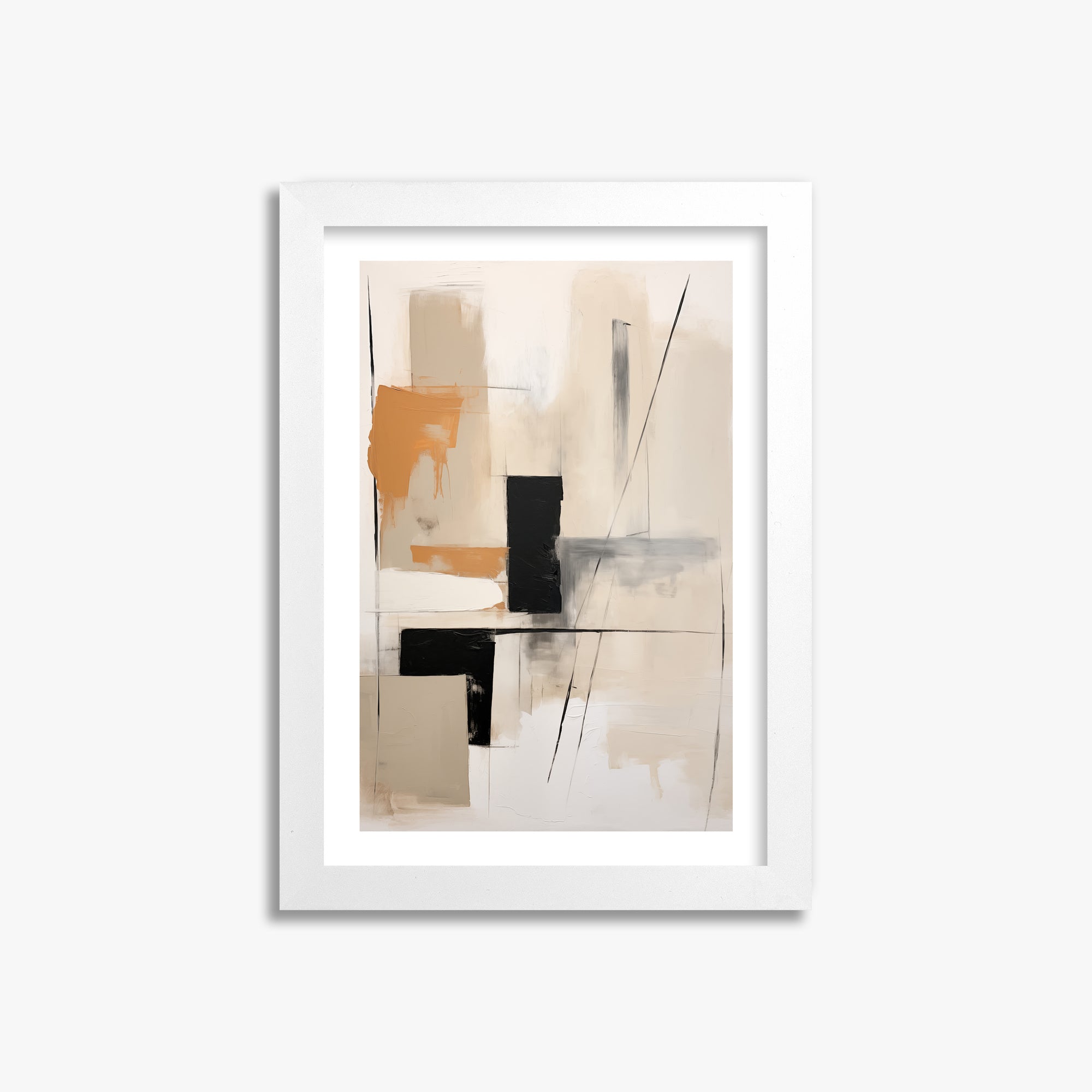 Tiled Harmony, 21x30cm Framed Poster With White Frame
