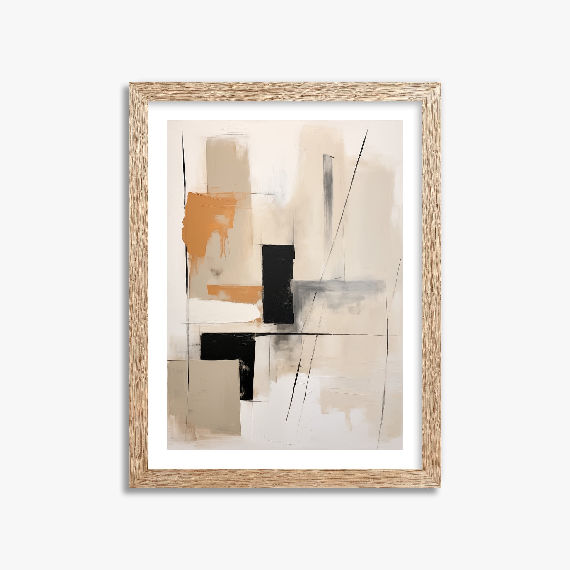 Tiled Harmony, 30x40cm Framed Poster With Raw Oak Frame