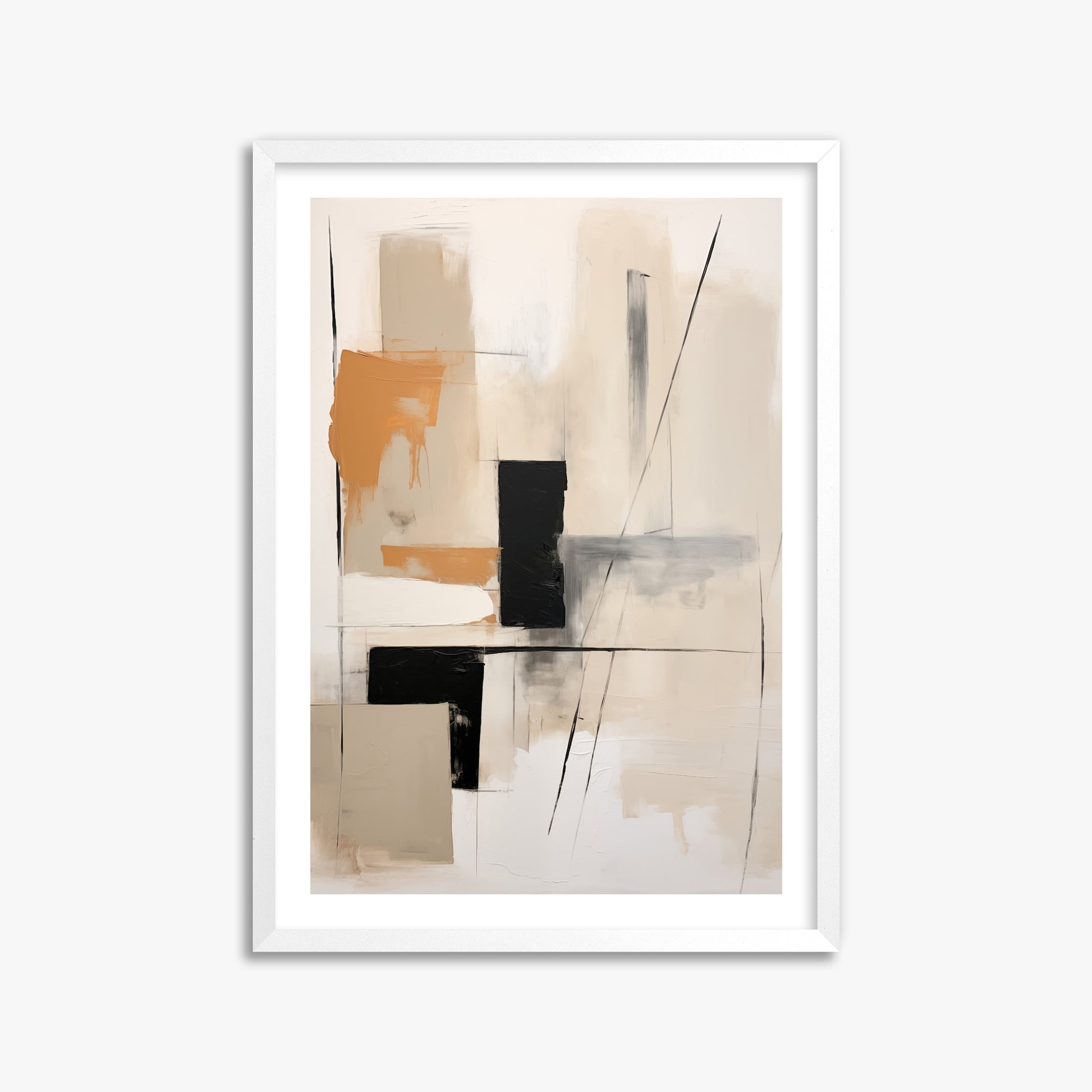Tiled Harmony, 50x70cm Framed Poster With White Frame