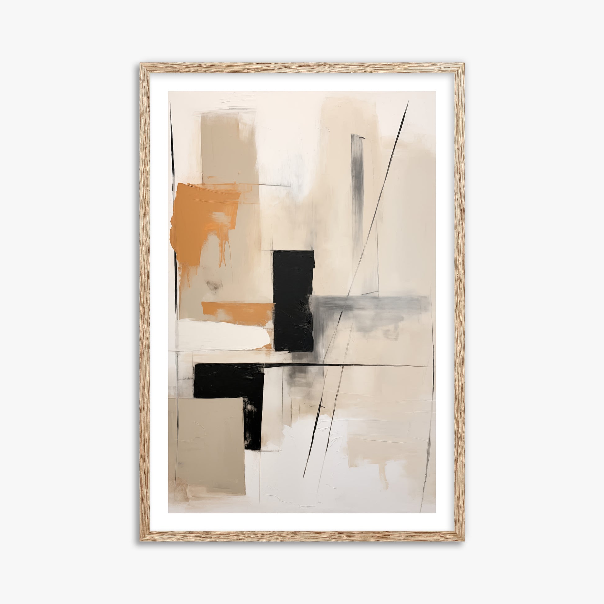 Tiled Harmony, 61x91cm Framed Poster With Raw Oak Frame